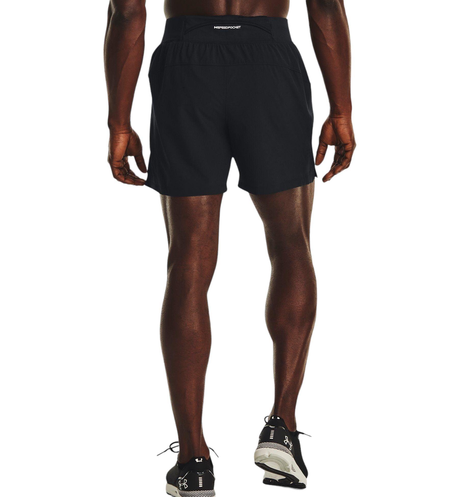 Under Armour | Pantaloncini Launch Elite 5 IN Uomo Black/Reflective - Fabbrica Ski Sises