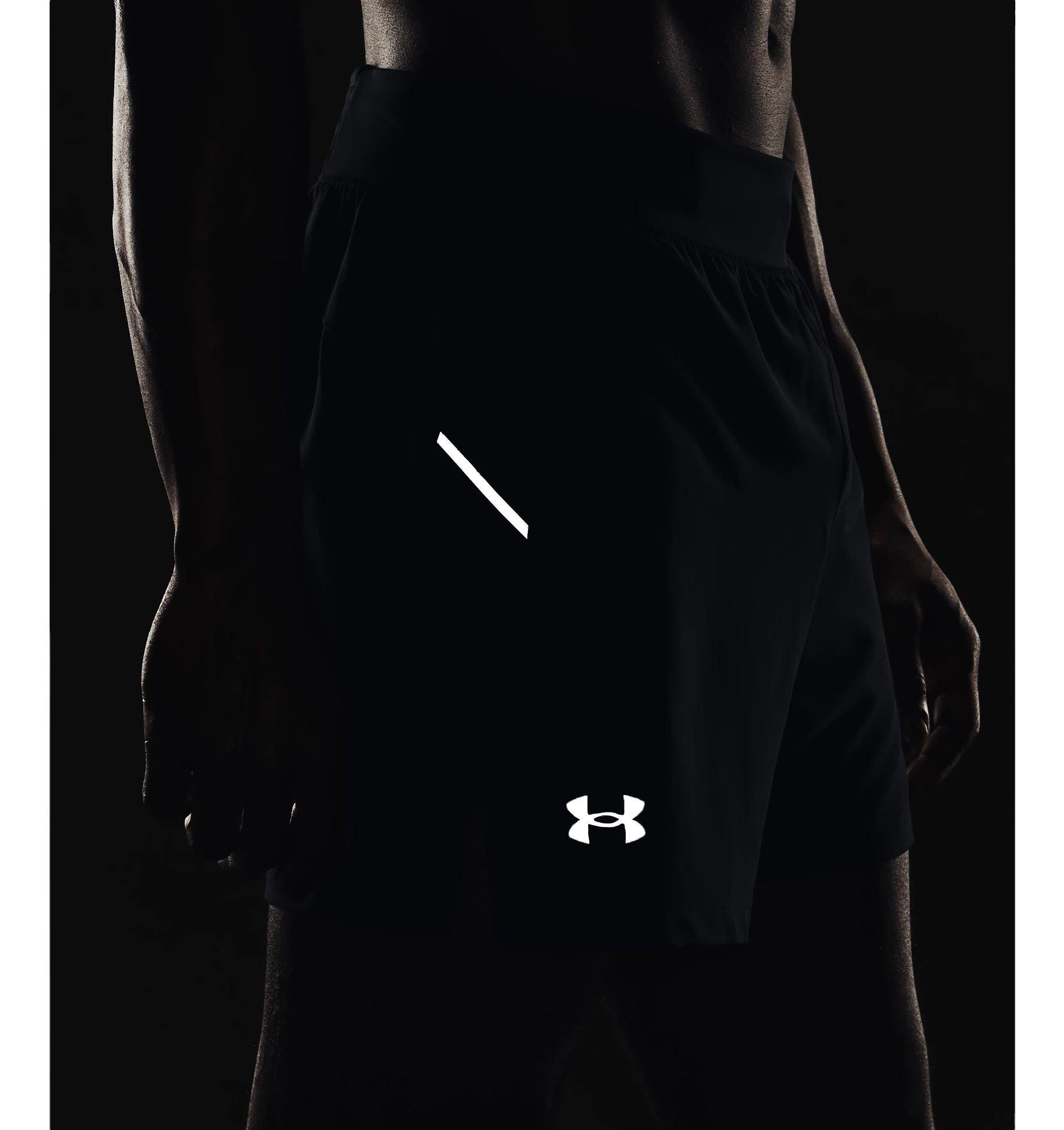 Under Armour | Pantaloncini Launch Elite 5 IN Uomo Black/Reflective - Fabbrica Ski Sises