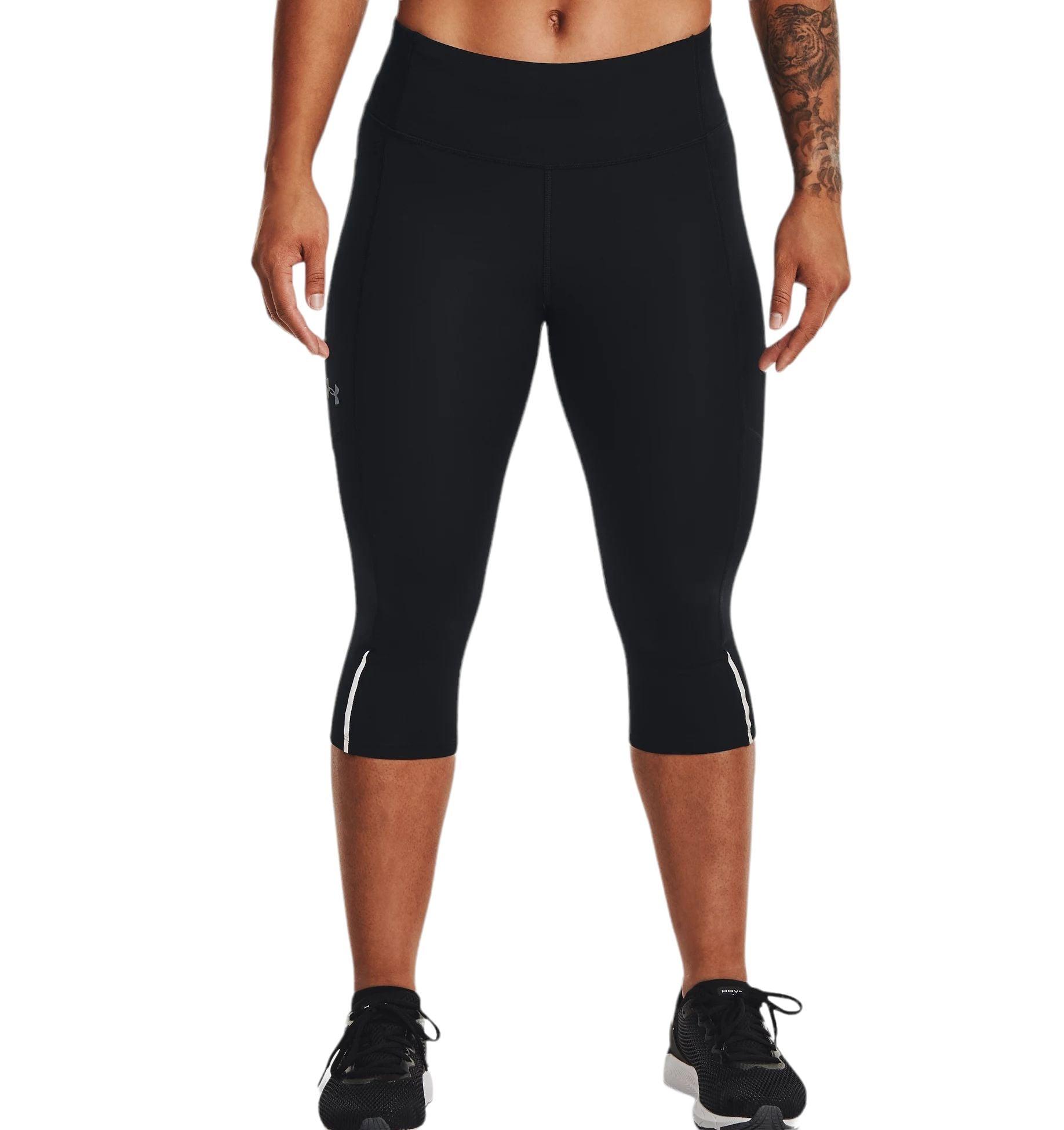 Under Armour | Pantaloni Fly Fast 3.0 Speed Capris Donna Black/Reflective - Fabbrica Ski Sises