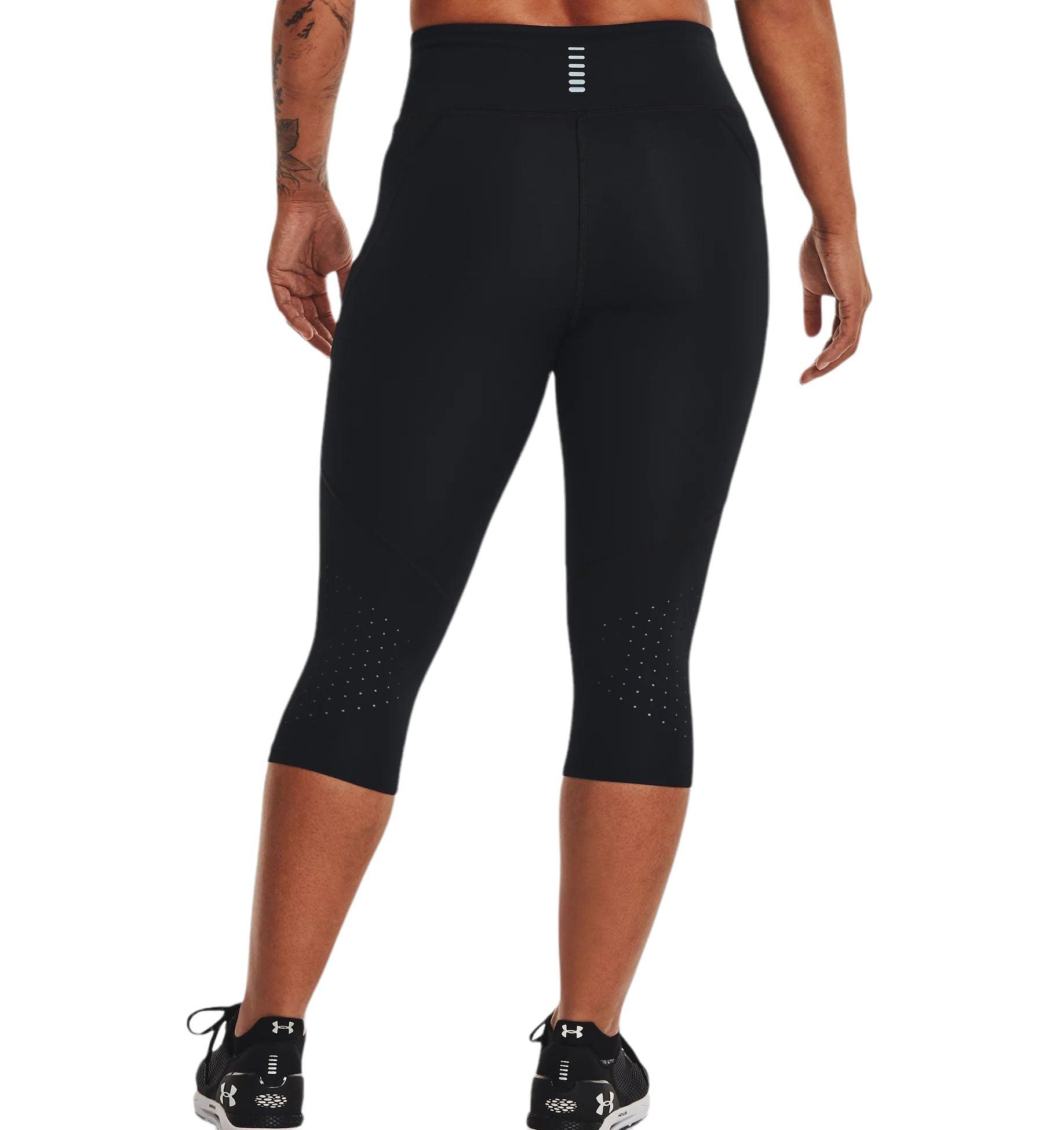 Under Armour | Pantaloni Fly Fast 3.0 Speed Capris Donna Black/Reflective - Fabbrica Ski Sises