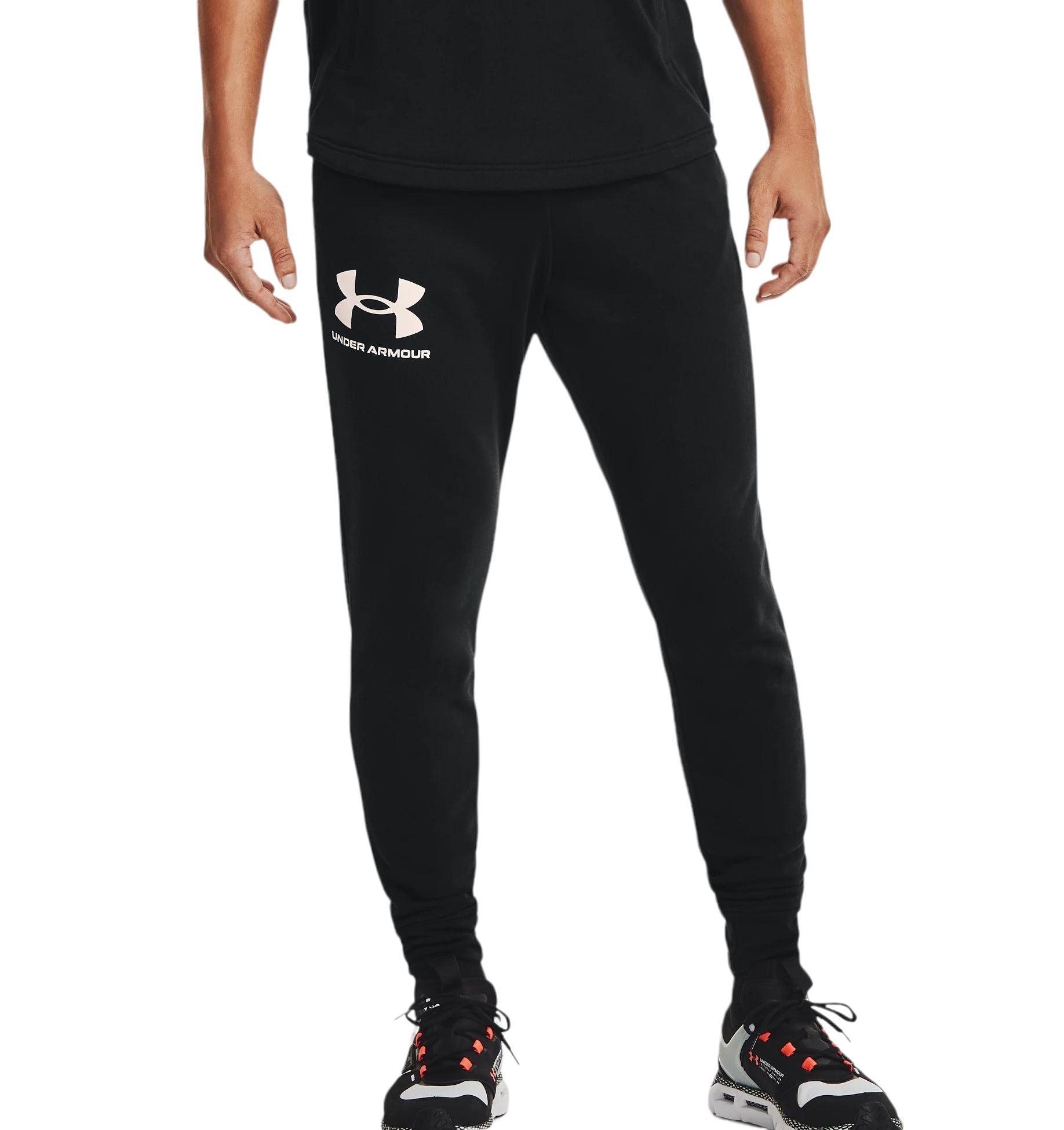 Under Armour | Pantaloni Rival Terry Uomo Black / Onyx White - Fabbrica Ski Sises