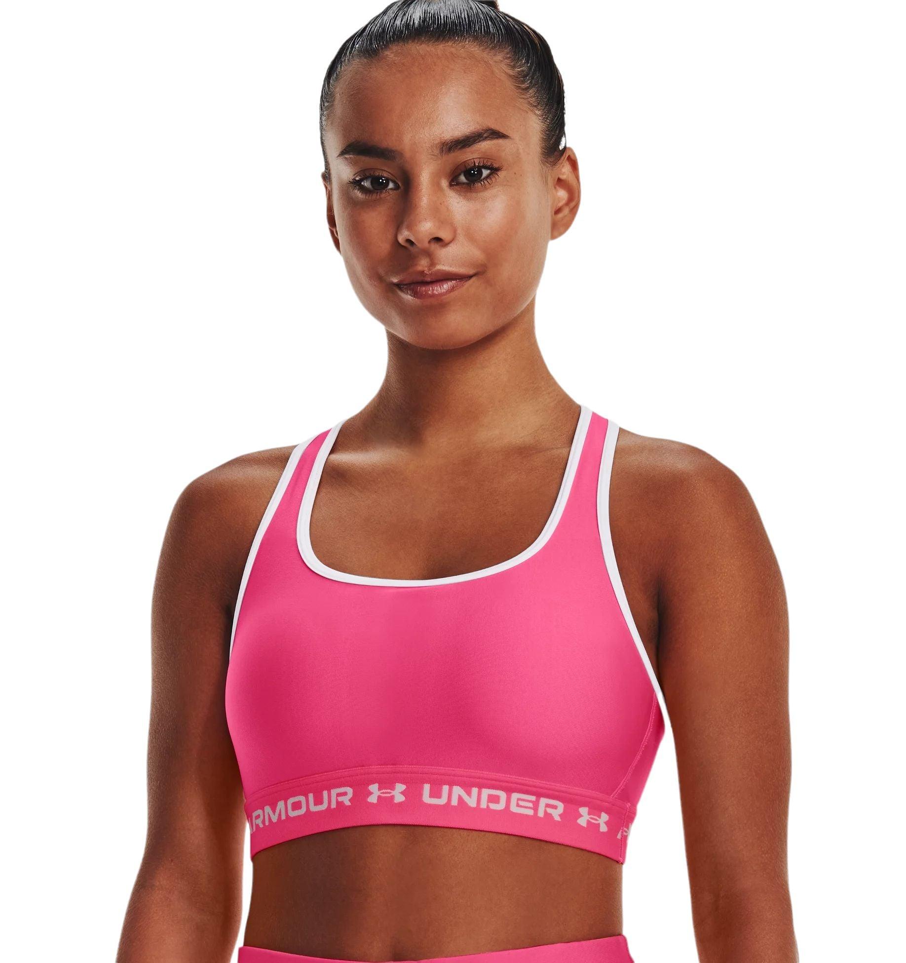 Under Armour | Top Mid Crossback Donna Pink Punk/White - Fabbrica Ski Sises