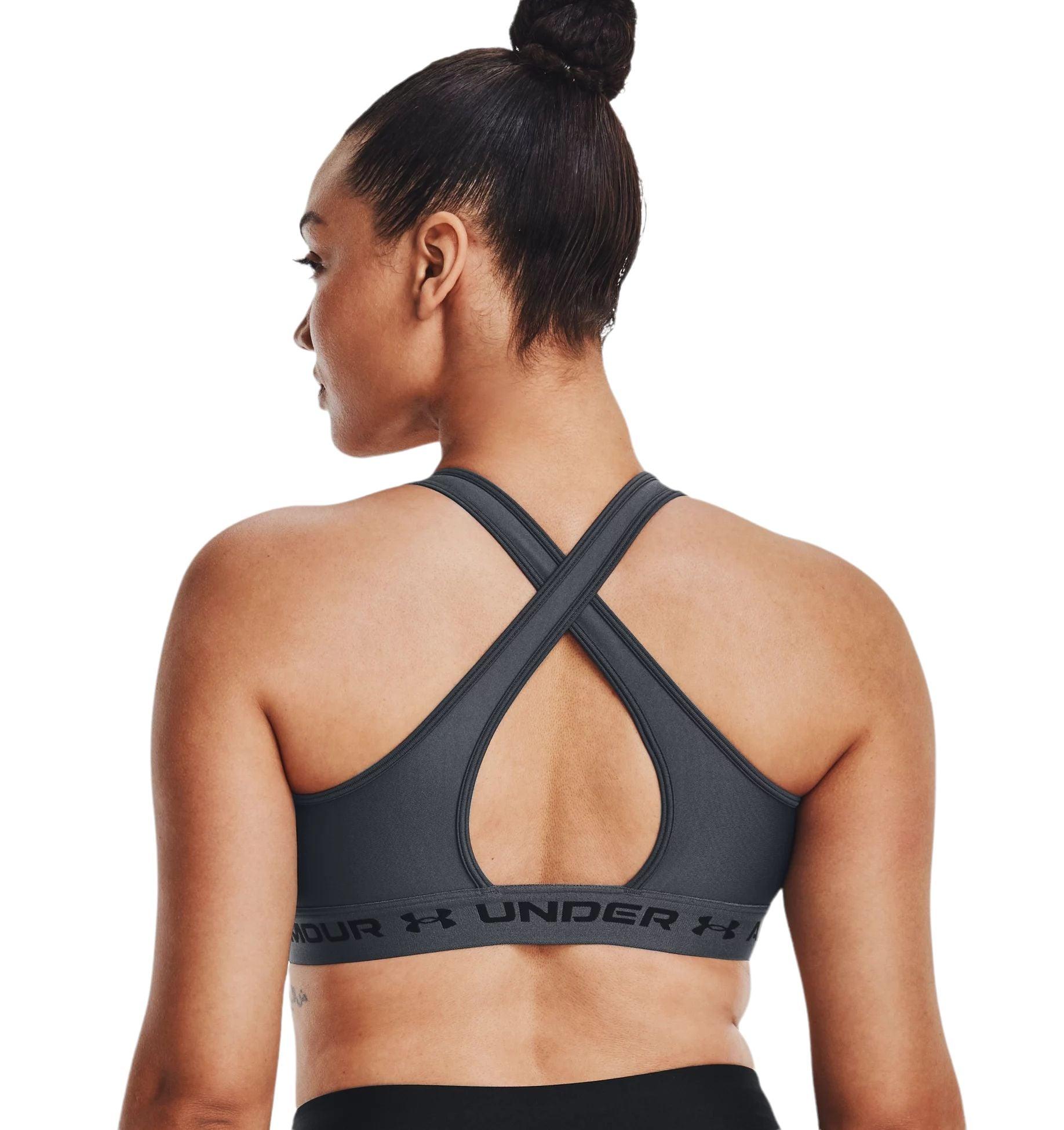 Under Armour | Top Mid Crossback Donna Pitch Gray / Black - Fabbrica Ski Sises