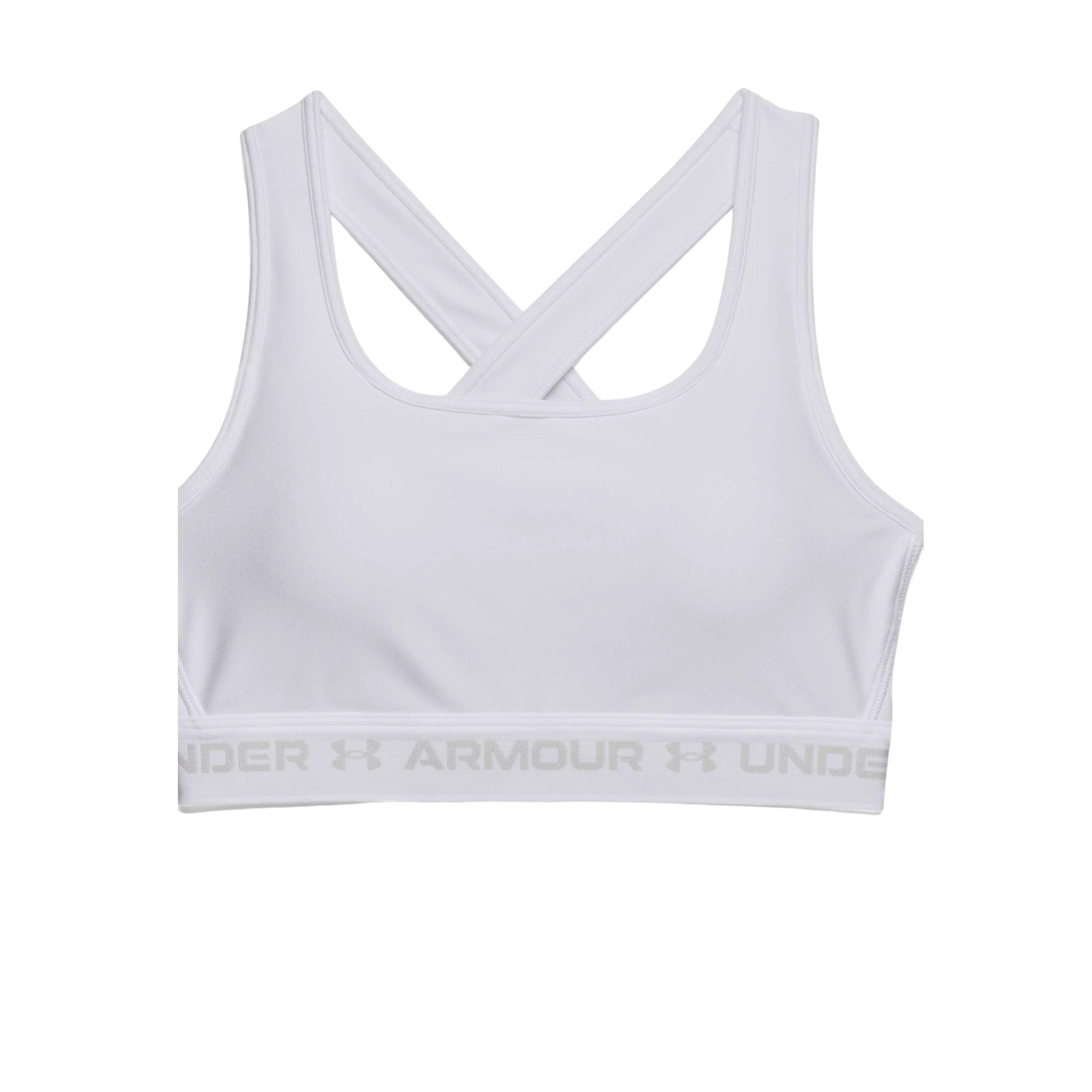 Under Armour | Top Mid Crossback Sport Donna White/Halo Gray - Fabbrica Ski Sises