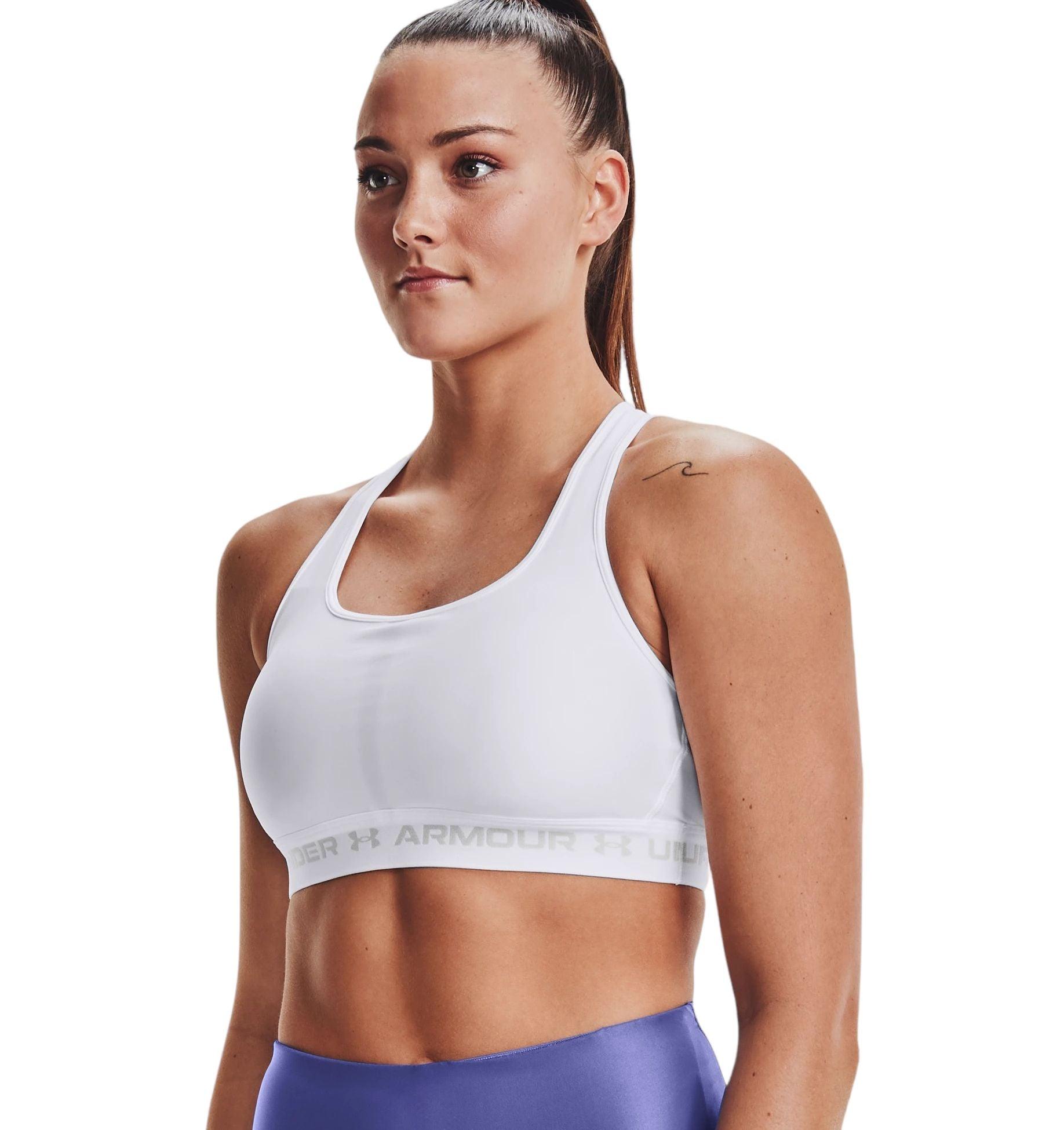 Under Armour | Top Mid Crossback Sport Donna White/Halo Gray - Fabbrica Ski Sises