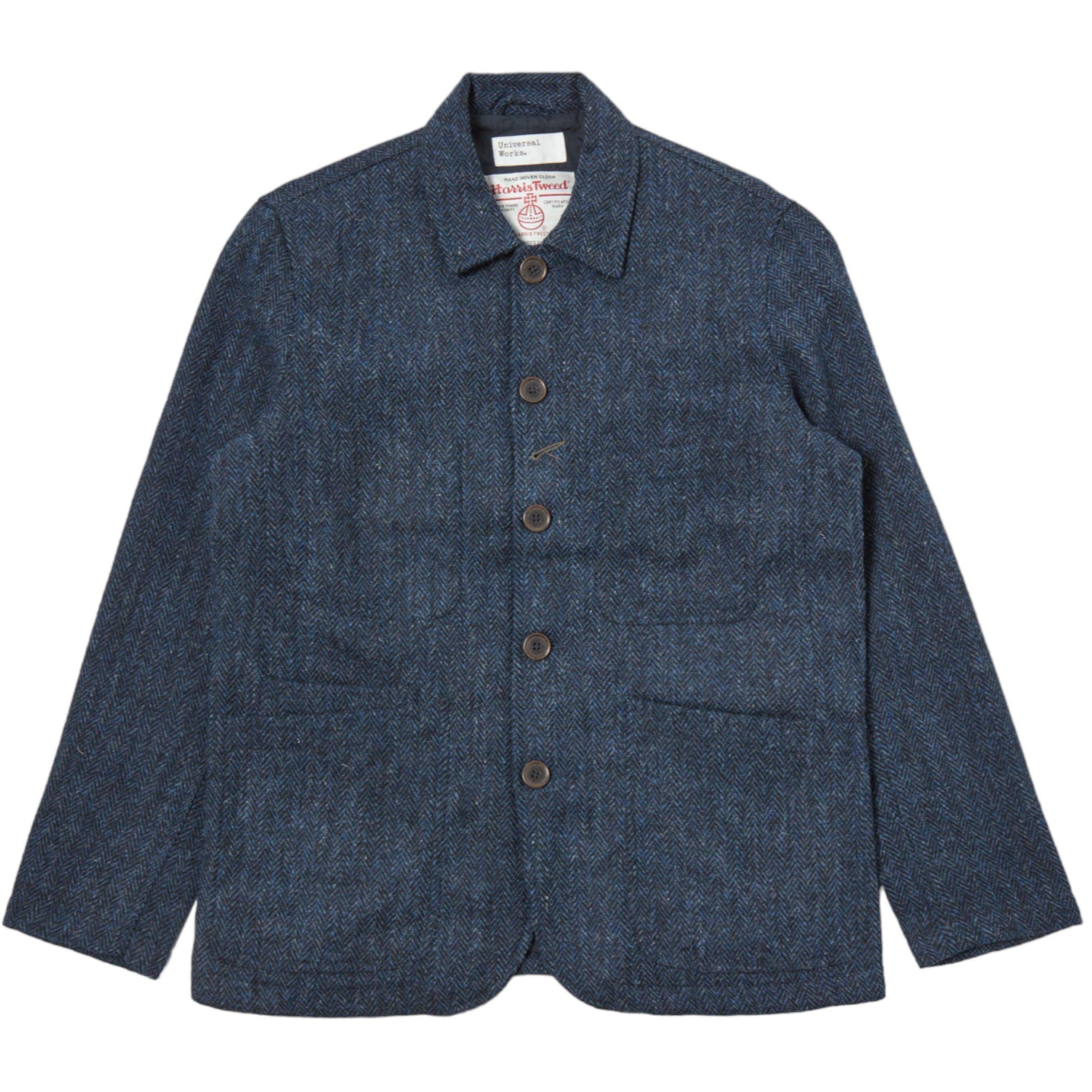 Universal Works | Giacca Bakers Uomo Navy Herringbone - Fabbrica Ski Sises