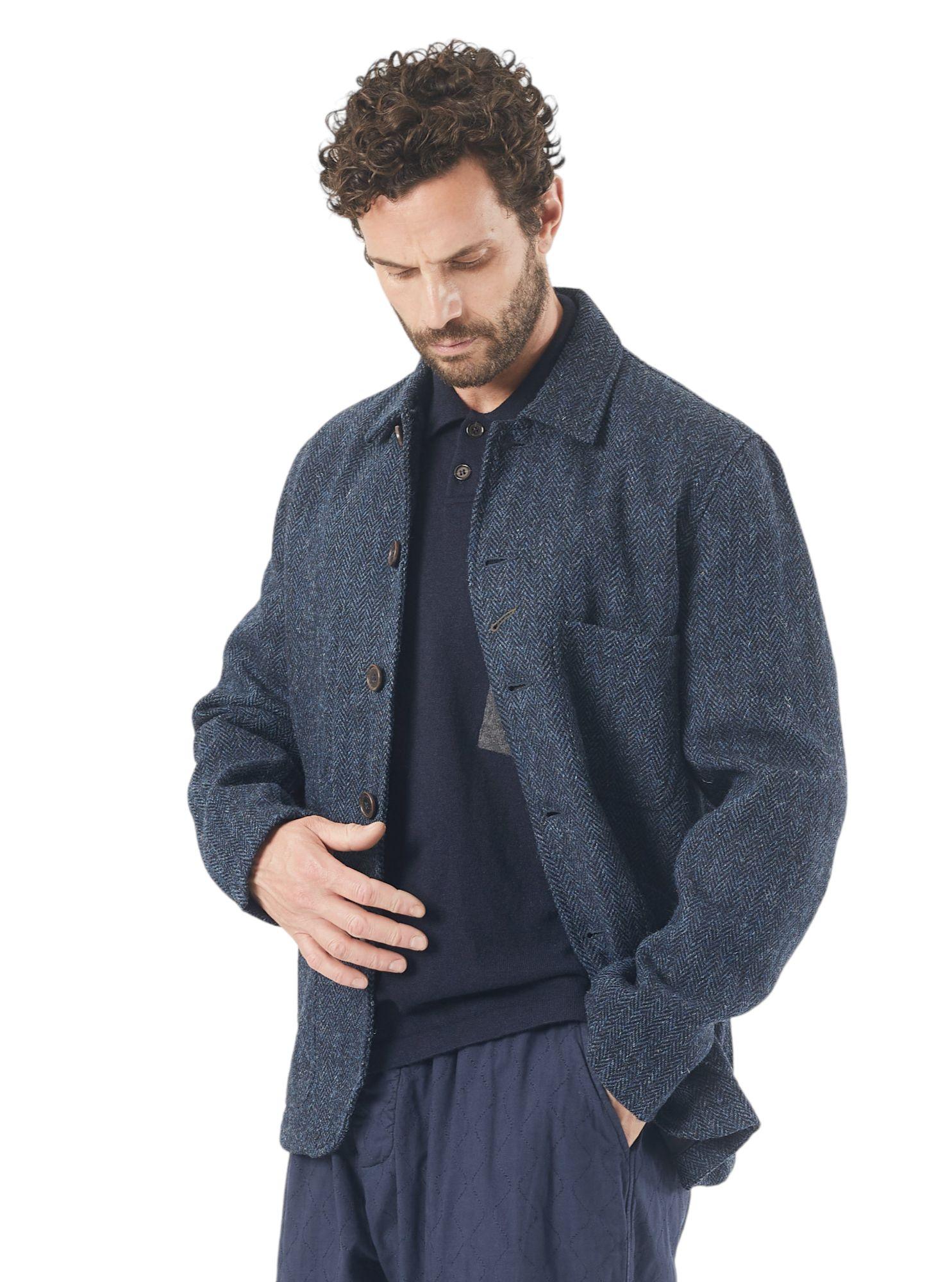 Universal Works | Giacca Bakers Uomo Navy Herringbone - Fabbrica Ski Sises