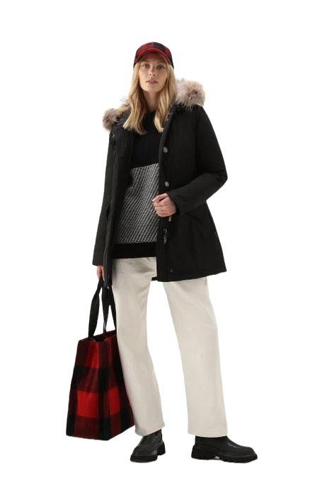 Woolrich | Giacca Luxury Arctic Raccoon Donna Black - Fabbrica Ski Sises