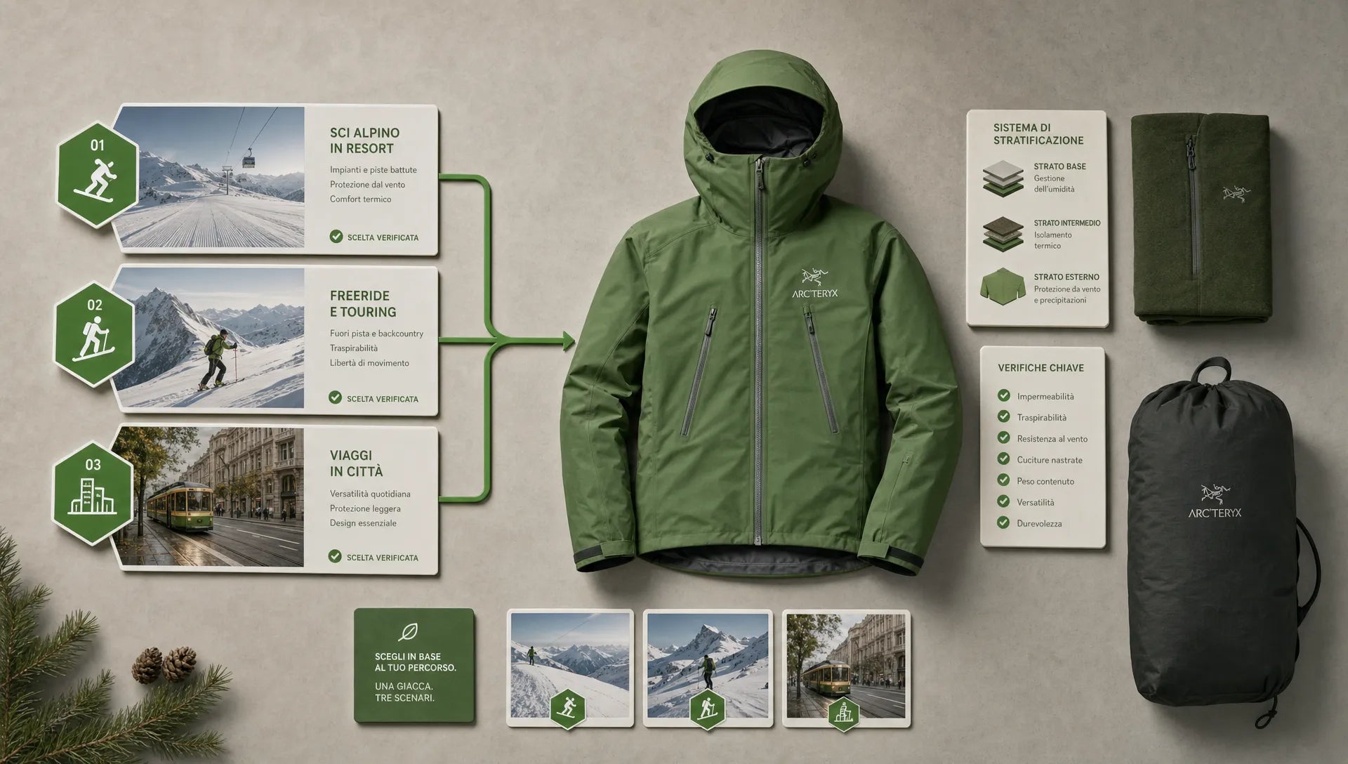 Giacca Arc'teryx uomo: quale scegliere per ogni attività