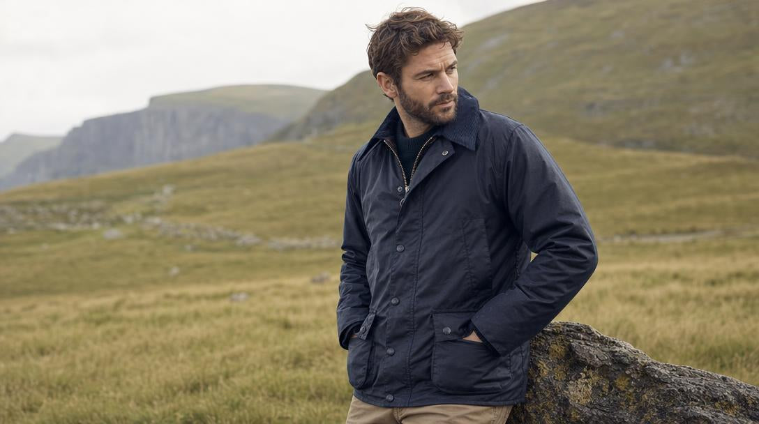 Giacca Barbour classica in stile heritage per guida alla scelta del Barbour blu