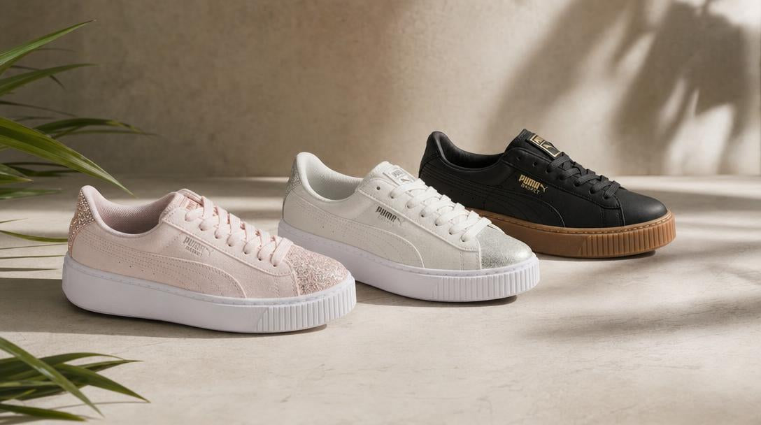 Scarpe Puma donna nella selezione Ski Sises tra modelli platform, profili bassi e versioni nere da uso quotidiano