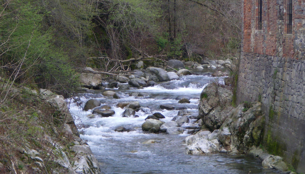 Il torrente Oropa nei pressi di Biella