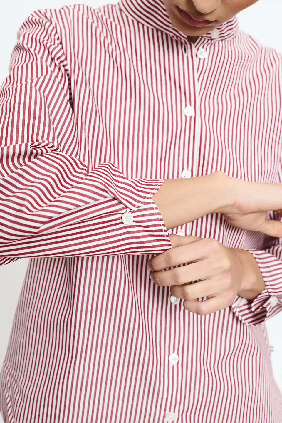 Camisa Dua Mujer White / Bordeaux