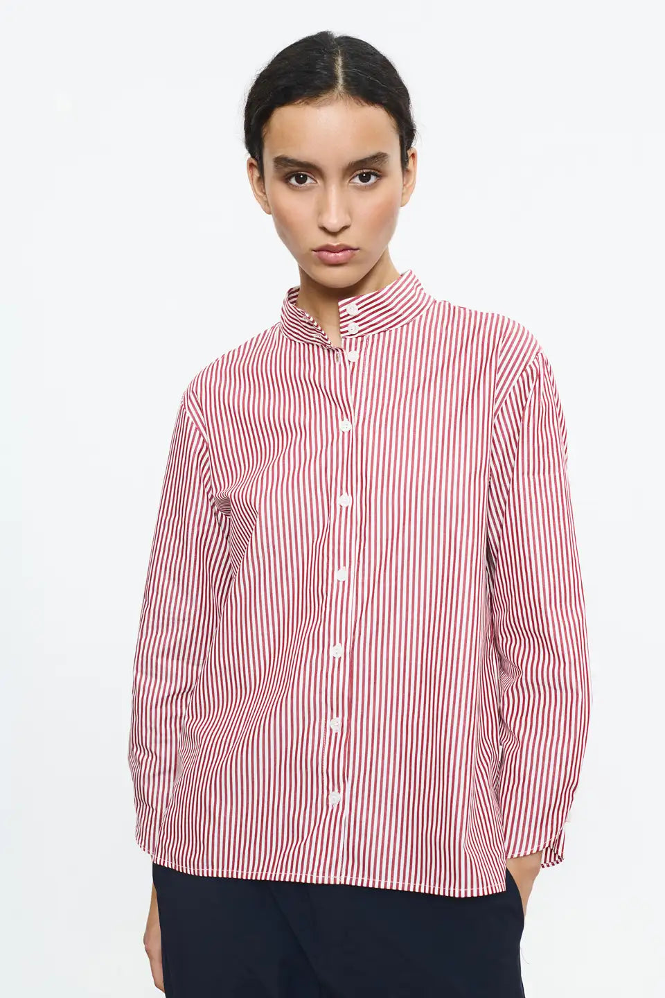 Camisa Dua Mujer White / Bordeaux