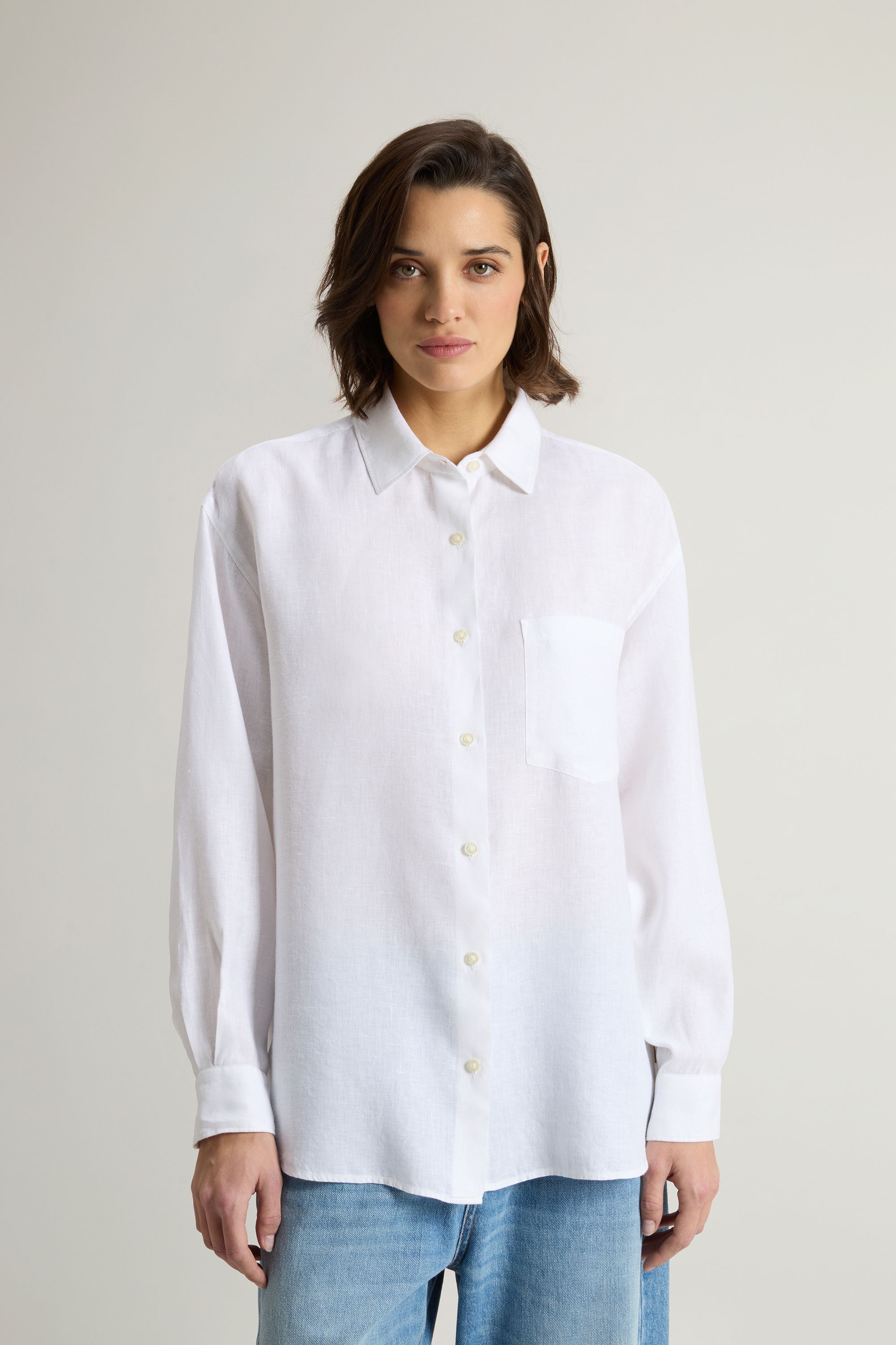 Camicia GD Linen Donna White