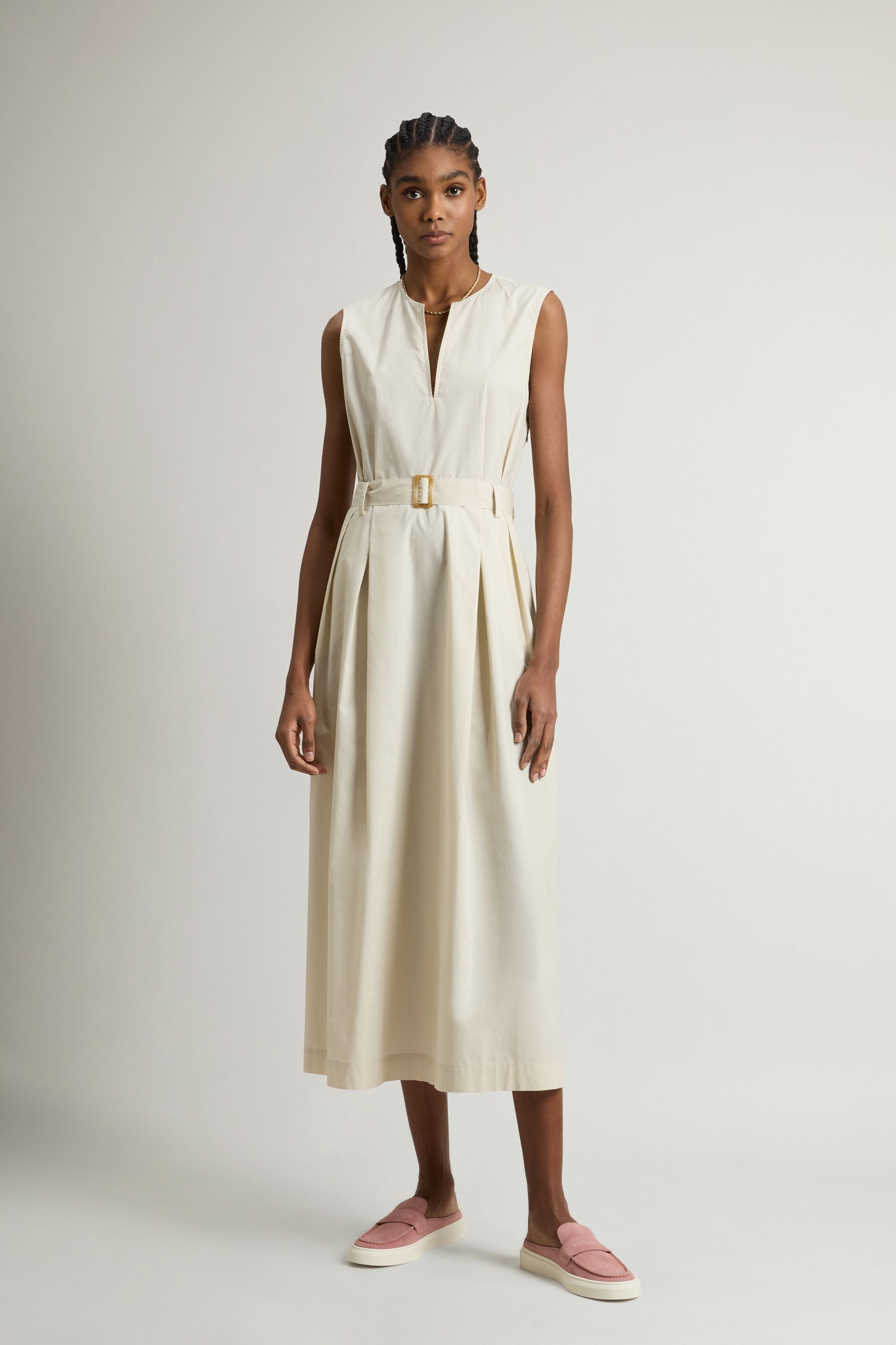 Vestito Belted Long Donna Light Oak