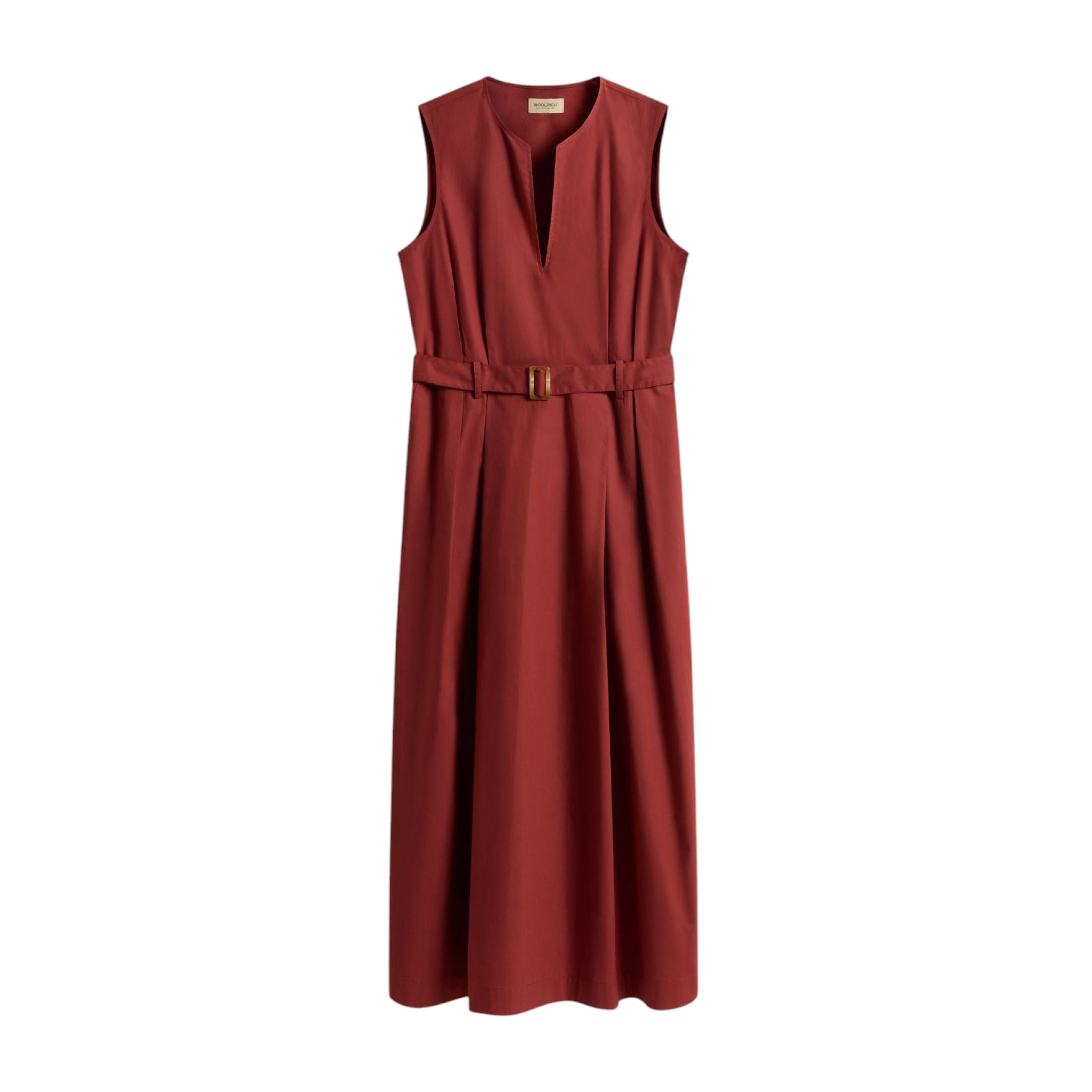 Vestito Belted Long Donna Madder Brown