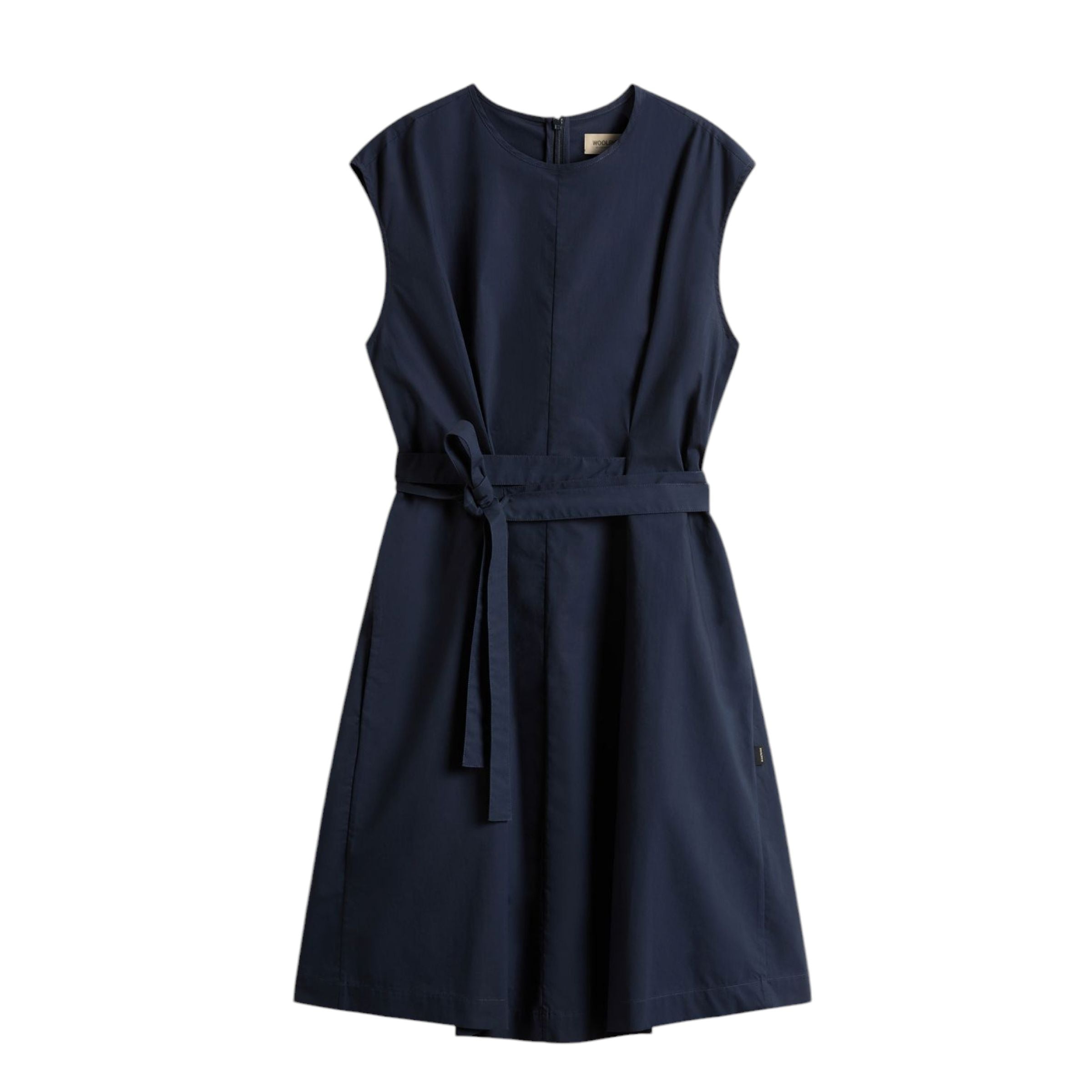Vestito Poplin Belted Donna Melton Blue