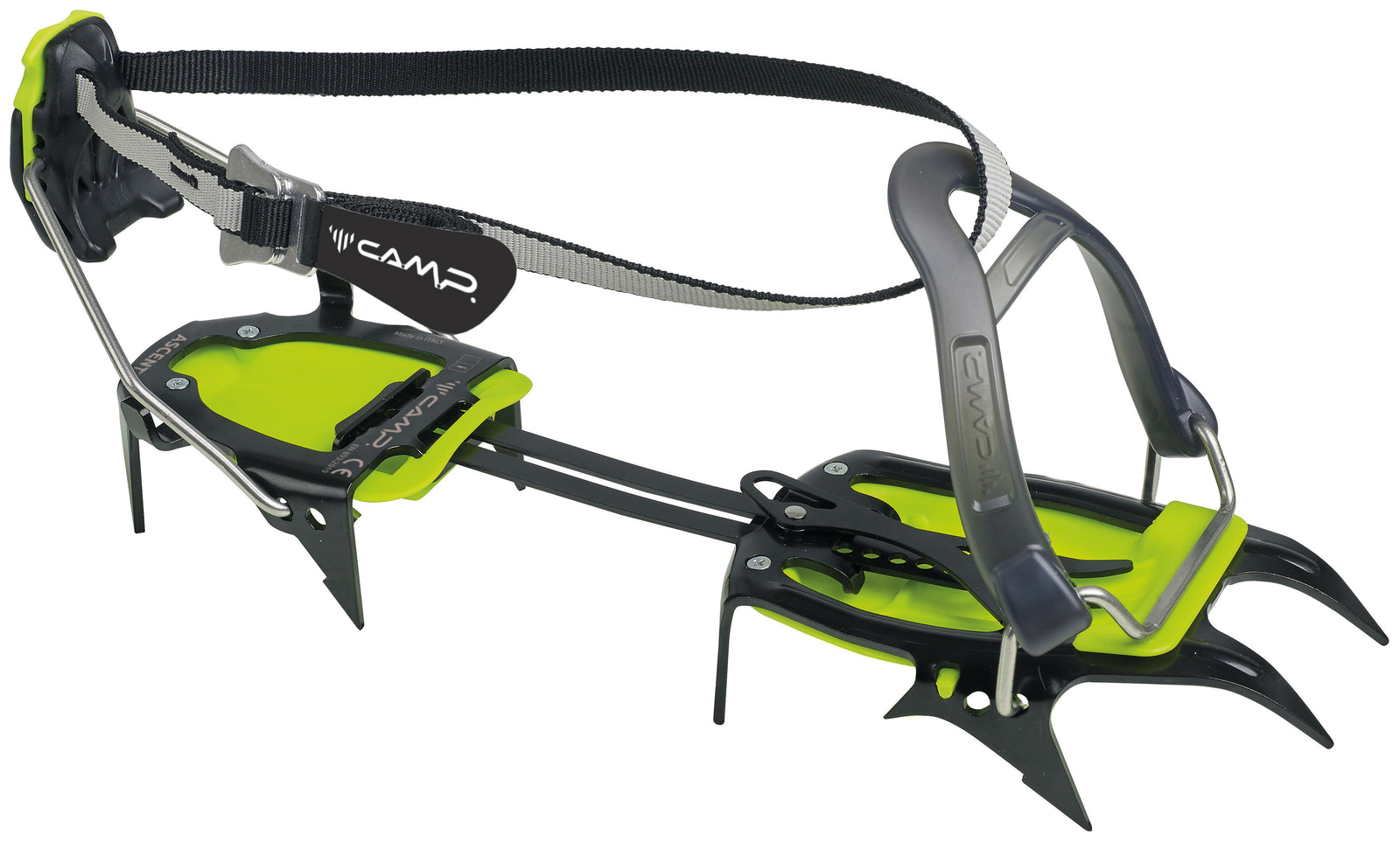 Ascent Auto/Semi Auto Crampons Black/Green Lime