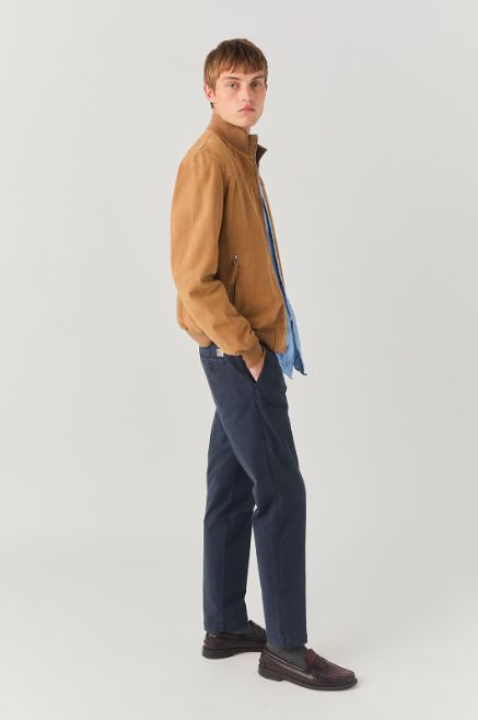 Pantaloni Chino Smart Uomo Blue Navy