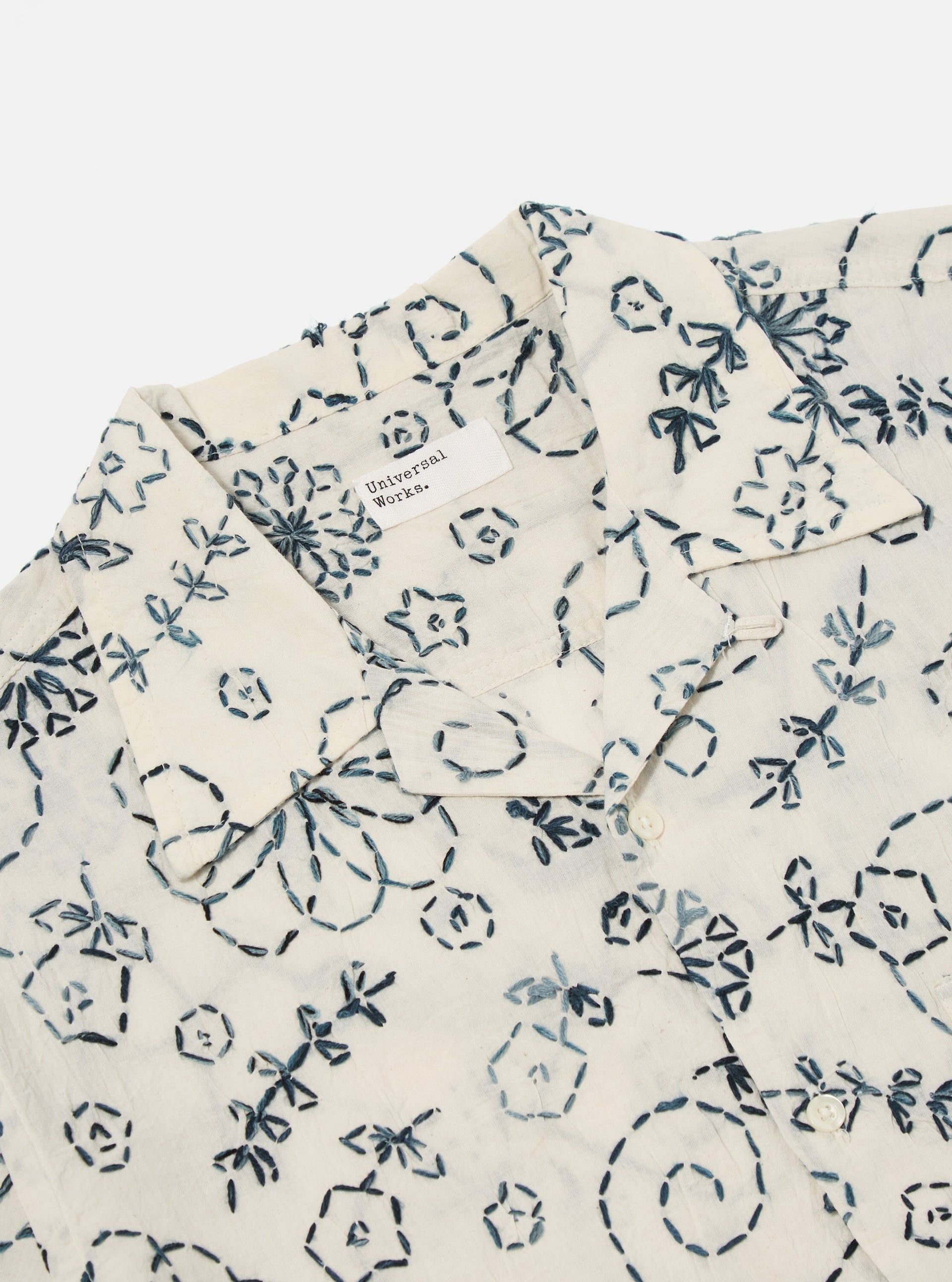 Chemise Kantha Homme Ecru Charcoal