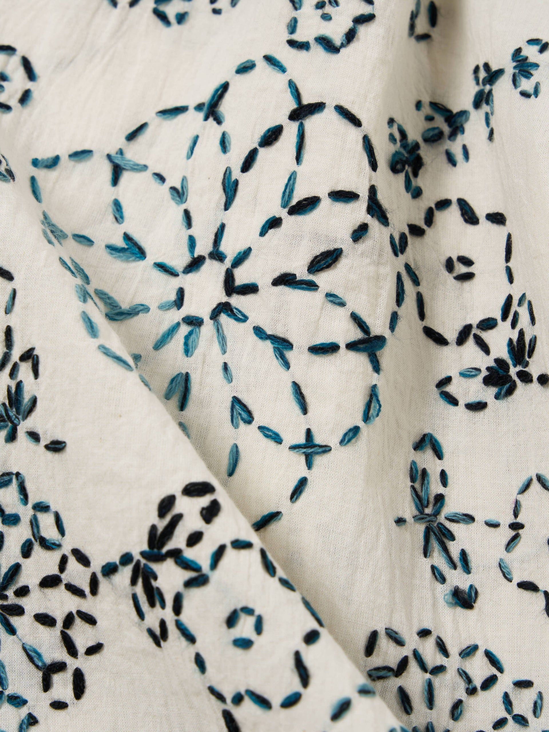 Chemise Kantha Homme Ecru Charcoal