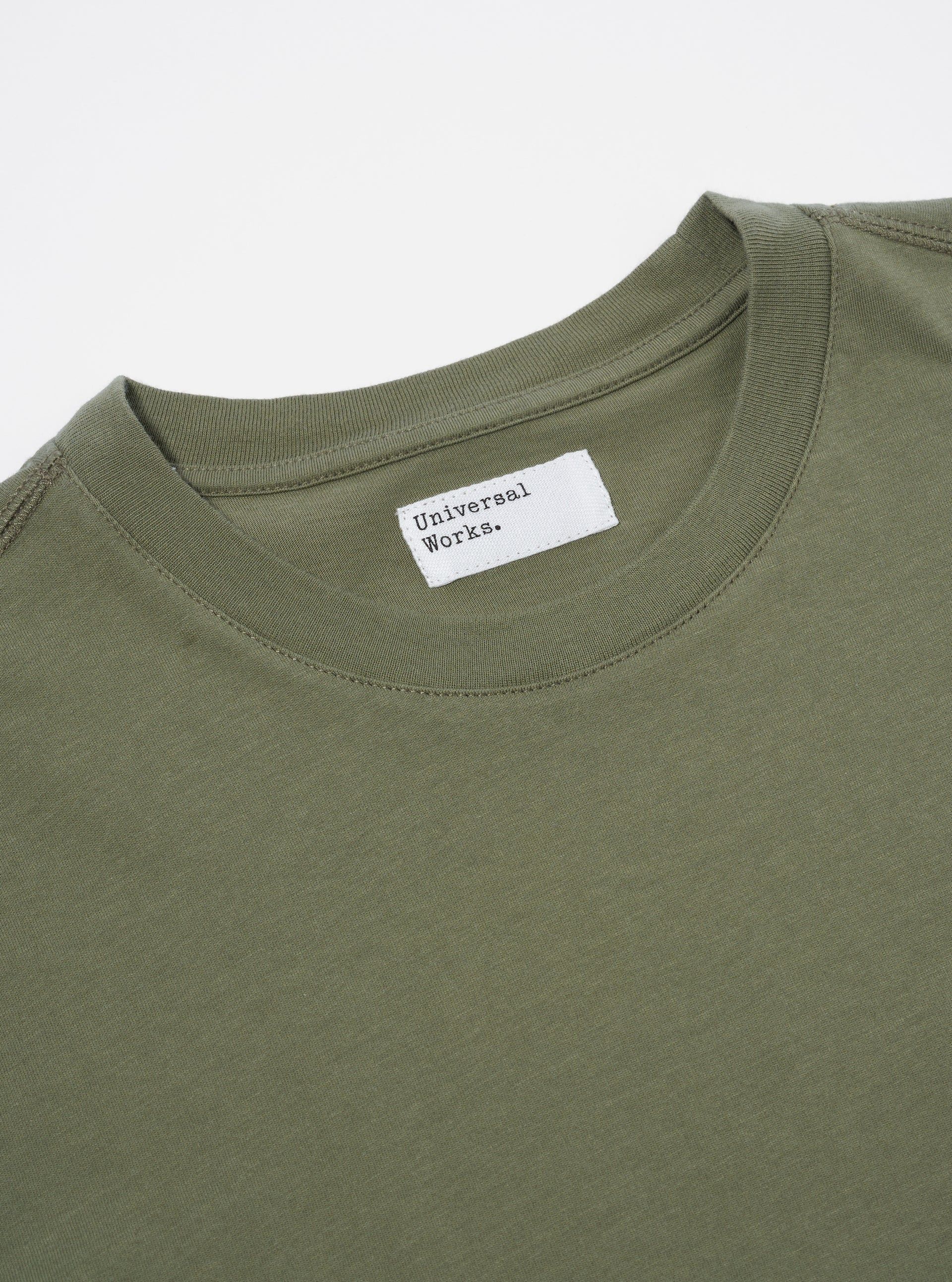 T-shirt Print Pocket Uomo Olive