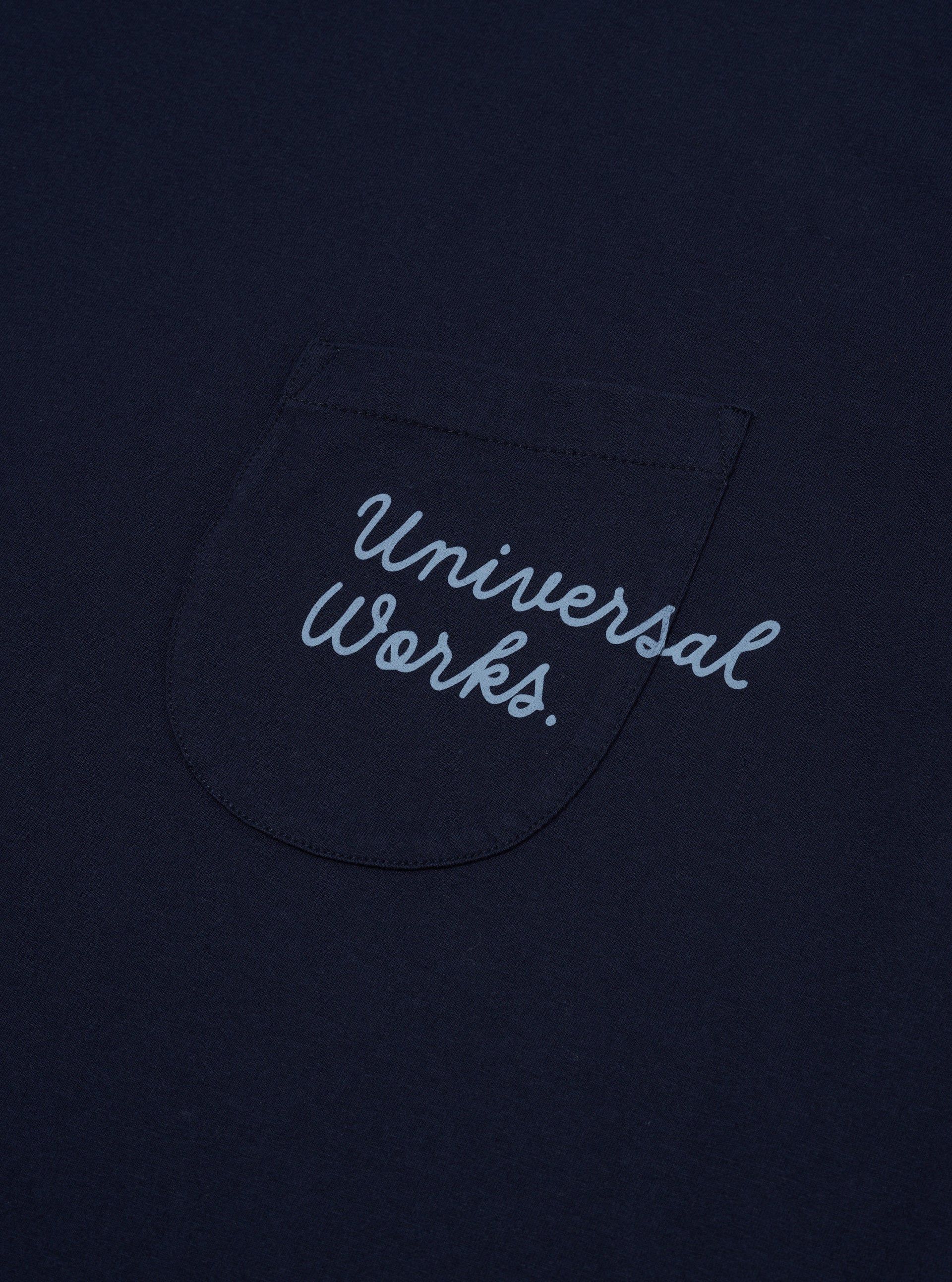 T-shirt Print Pocket Uomo Navy