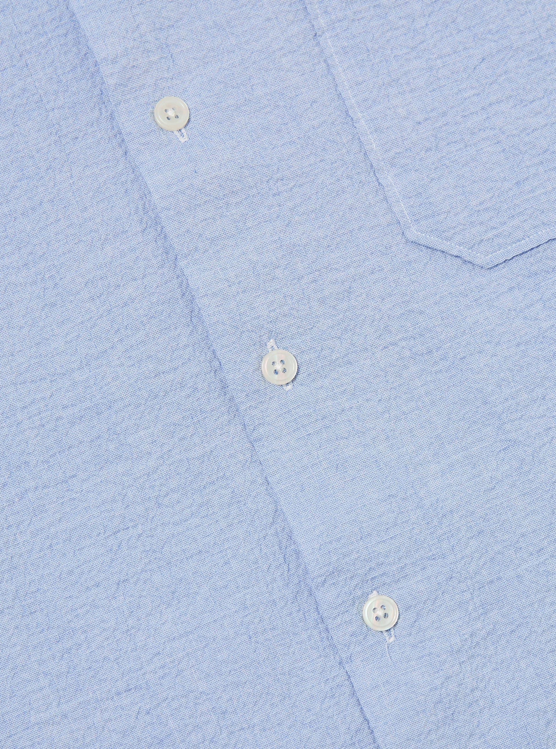 Camicia Seersucker Uomo Pale Blue