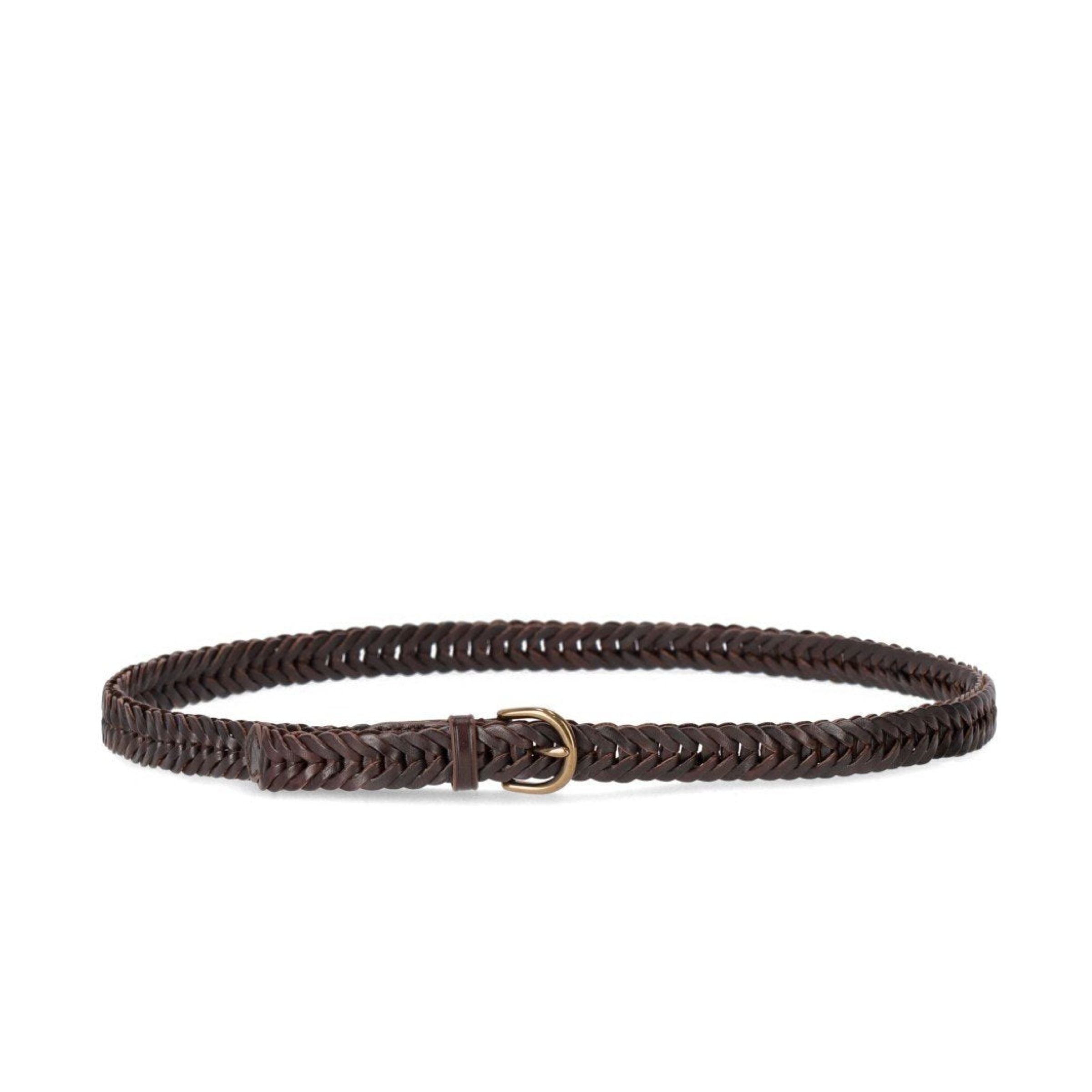 Women's Single Link Belt Dark Brown
