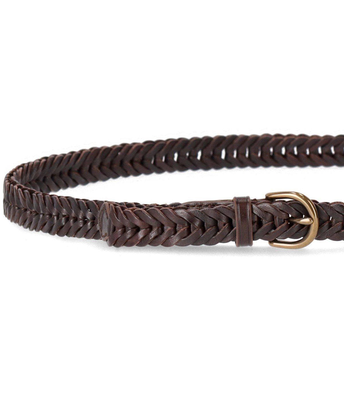 Women's Single Link Belt Dark Brown