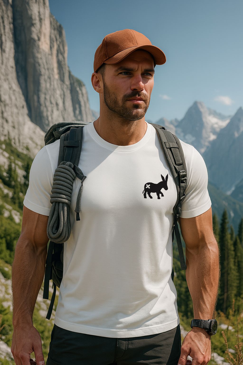 Camiseta Classic Logo Hombre White/Black