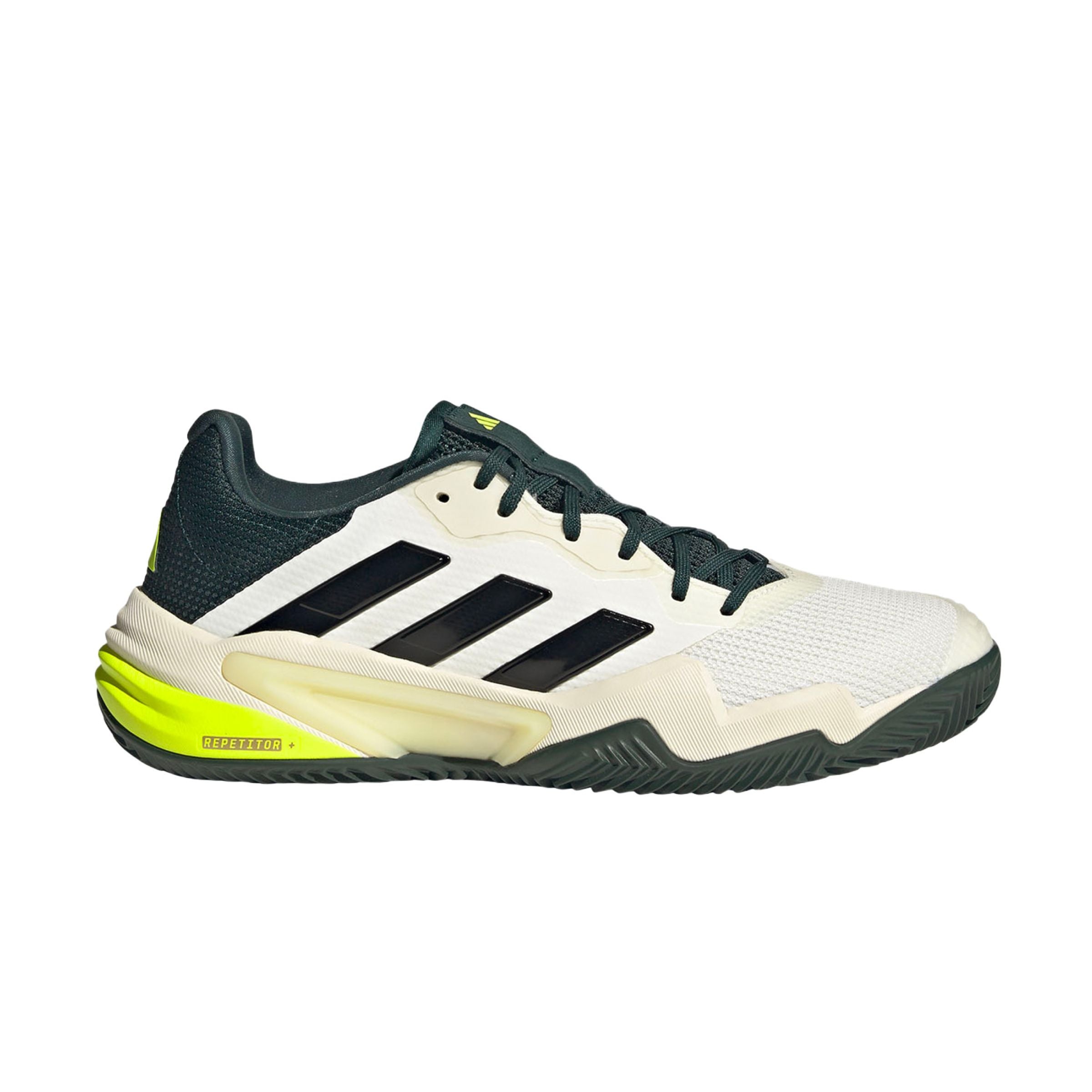 Men's Barricade 13 Clay Tennis Shoes Off White/Core Black/Aurora Ivy
