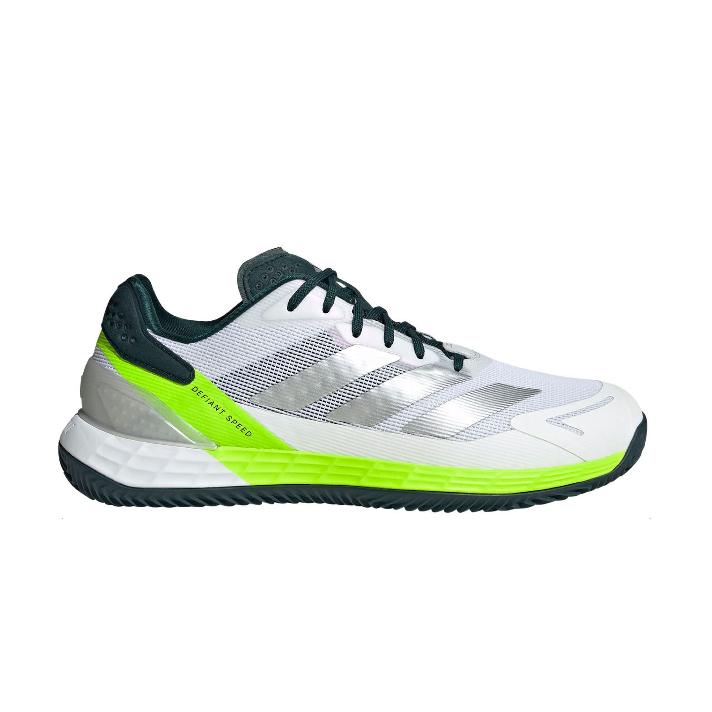 Men's Defiant Speed 2 Clay Tennis Shoes Footwear White/Aurora Ivy/Acid Lime