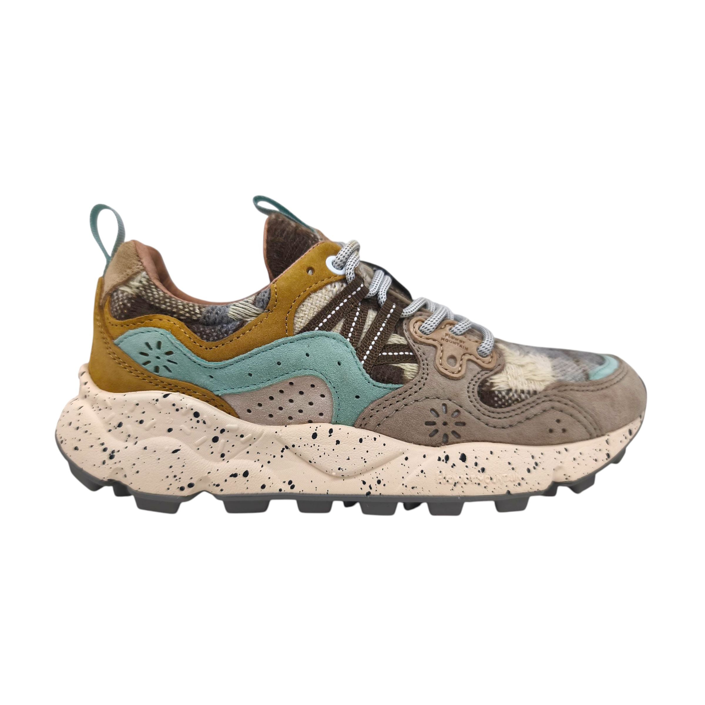 Baskets Yamano 3 Woolen Femme Taupe/Milk/Mustard