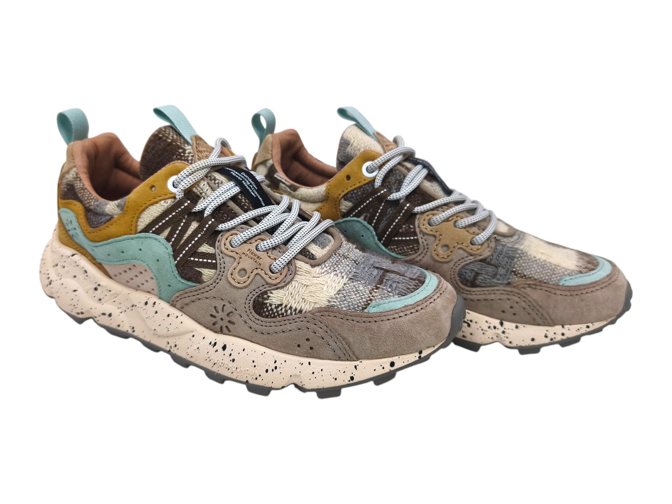 Baskets Yamano 3 Woolen Femme Taupe/Milk/Mustard