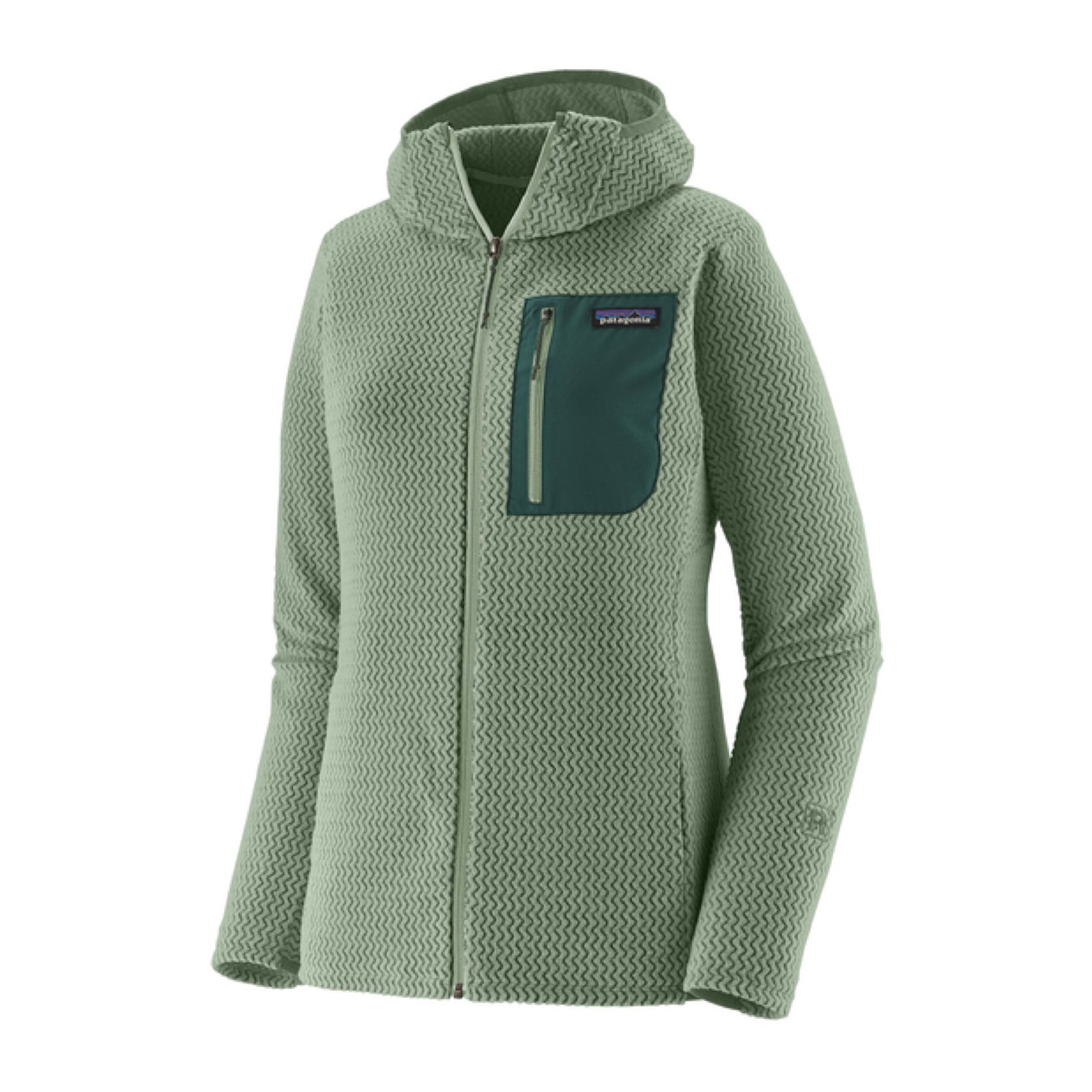 Maglia R1 Air Full-Zip Hoody Donna Ellwood Green