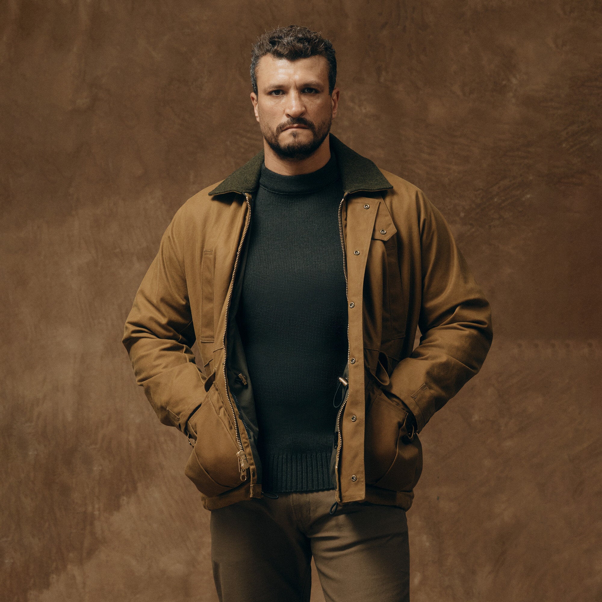 Chaqueta Lined Tin Hombre Dark Tan