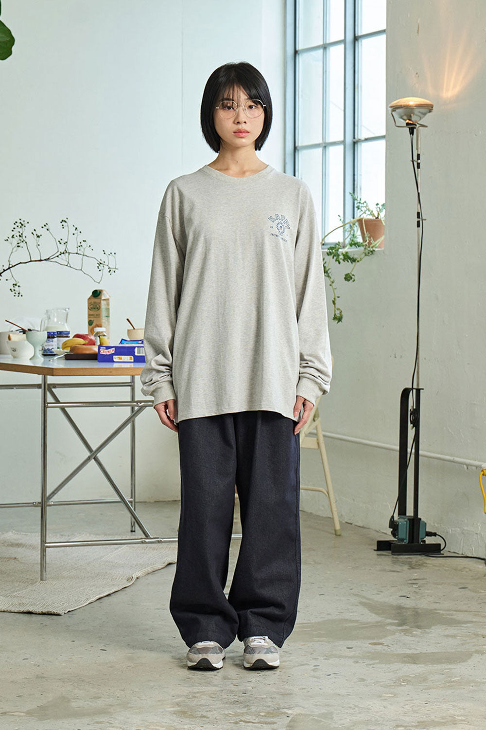 Pantaloni Two Tuck Wide Denim Deep Indigo