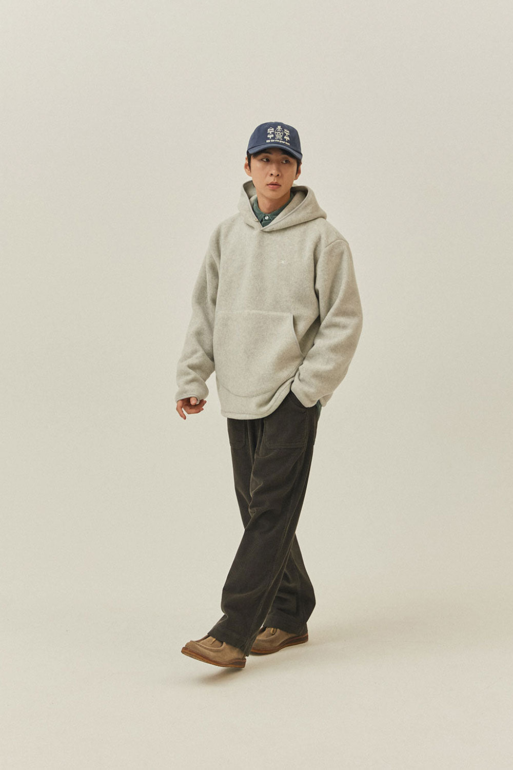 Sunrise Fleece Hoodie Sweatshirt White Melange