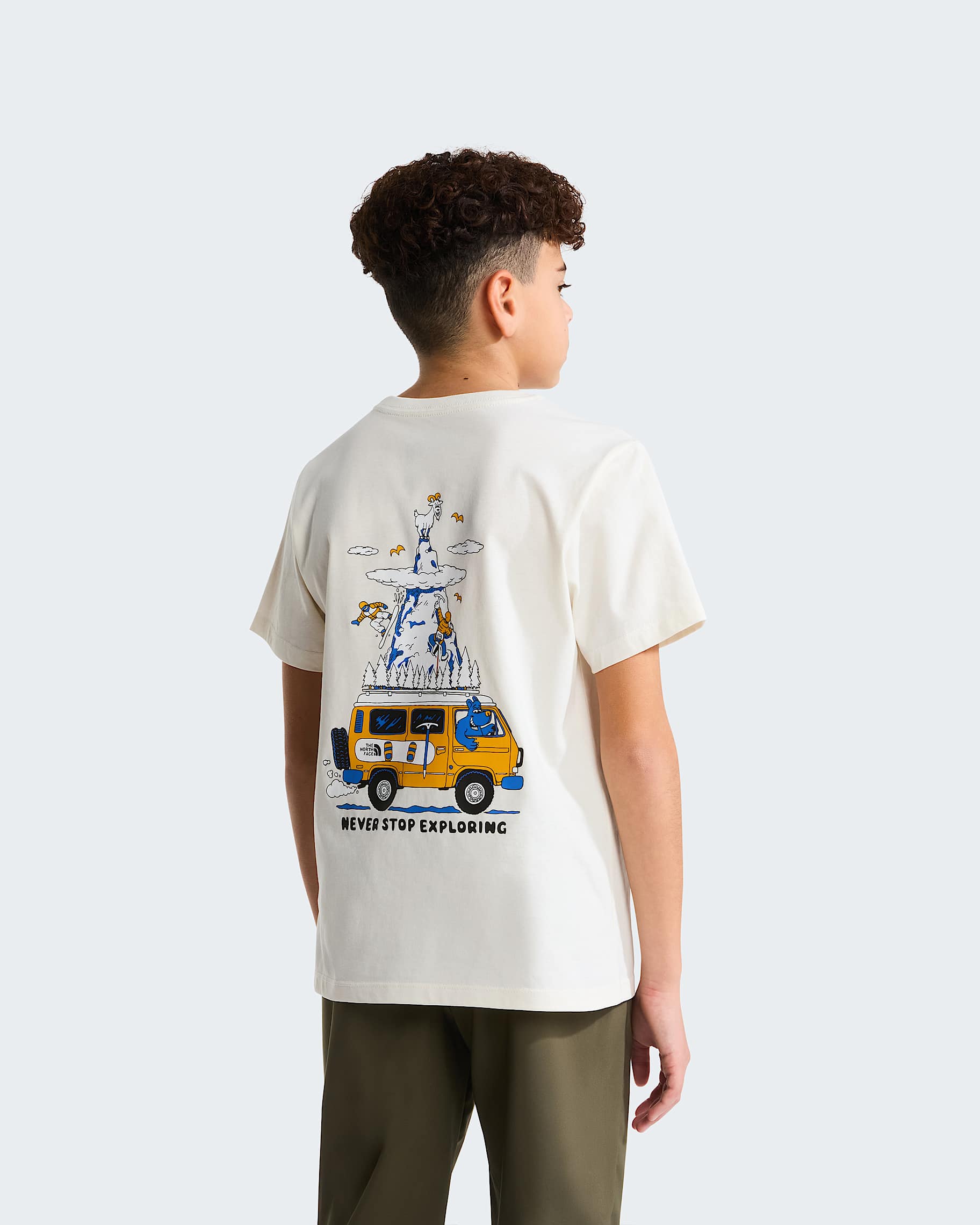 T-shirt Outdoor Graphic Bambino White Dune