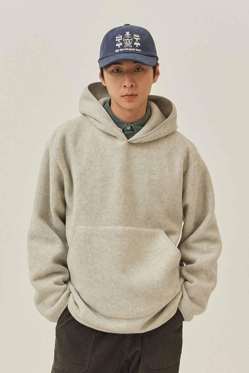 Sunrise Fleece Hoodie Sweatshirt White Melange
