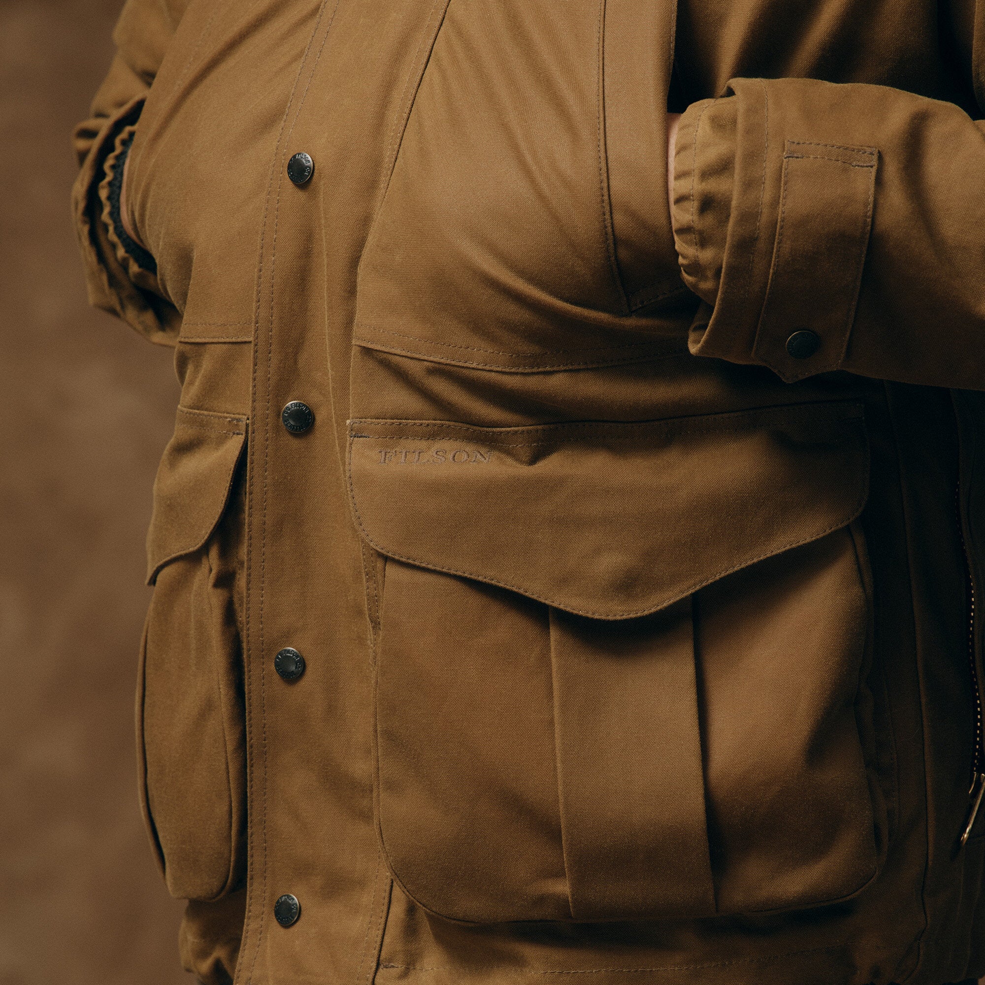 Chaqueta Lined Tin Hombre Dark Tan