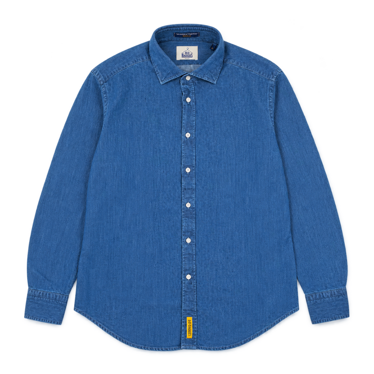 Mann Bradford Jeans Hemd Blue