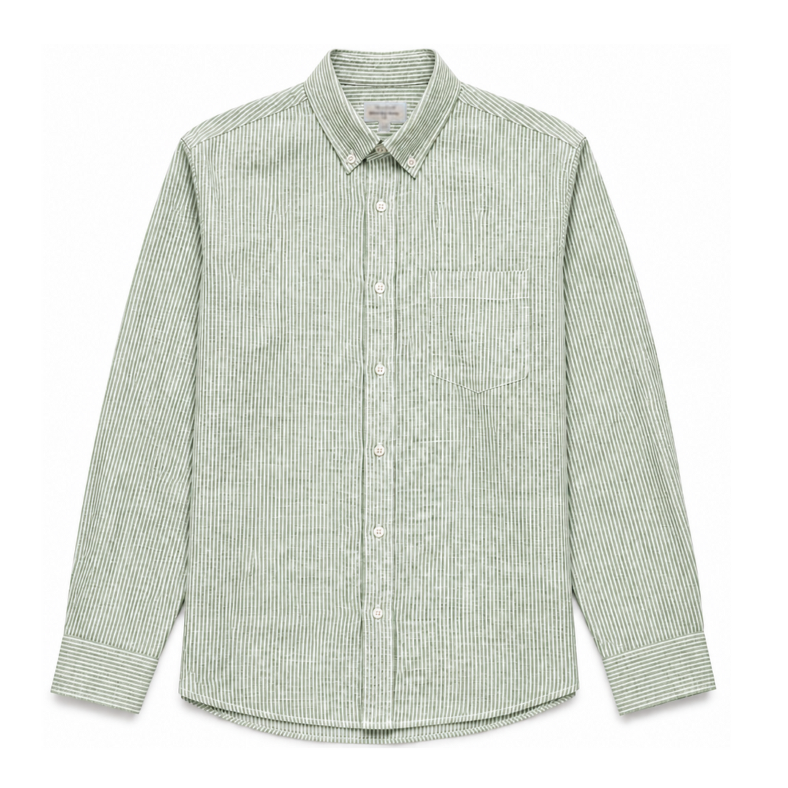 Camisa Pitt Linen Hombre Green/White