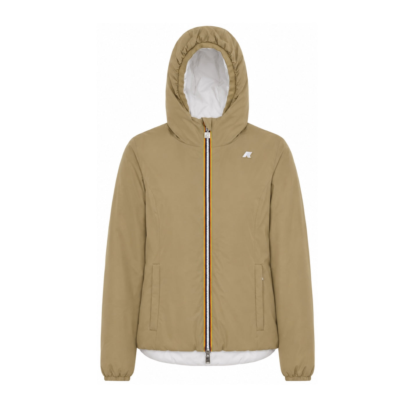 Frau Lily St Warm Double Jacke Beige Khaki/White Natural