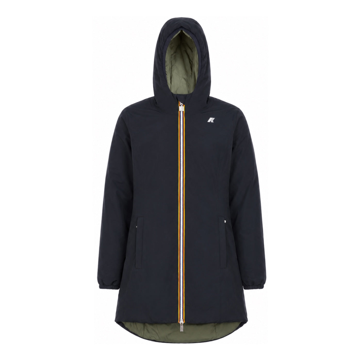 Frau Denise St Warm Double Jacke Black Pure/Green Blackish