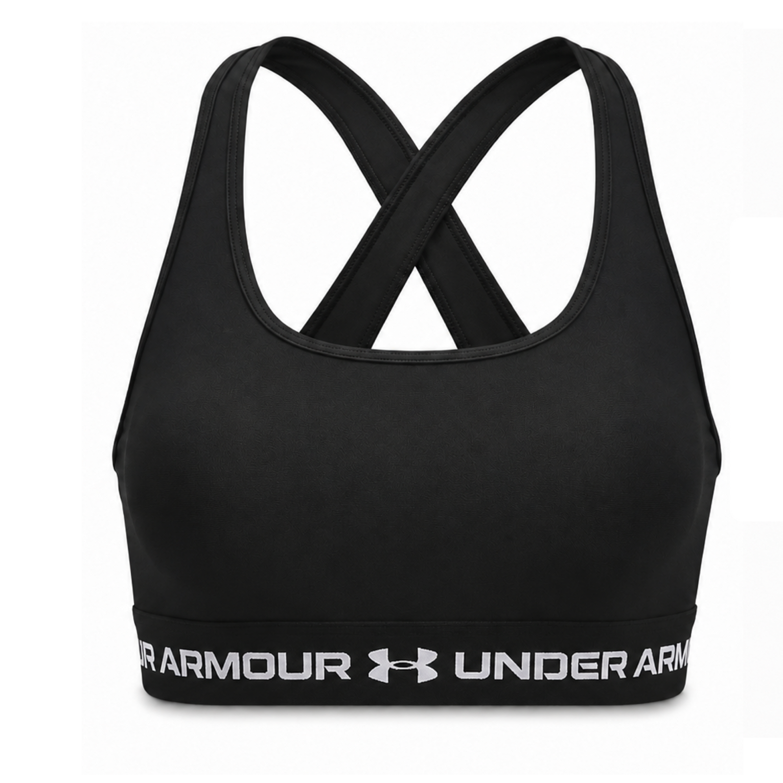 Armour feminino Mid Crossback Top Ultimate Black