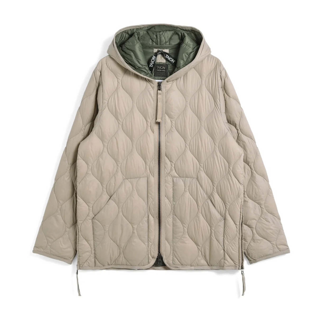 Giacca Military Hood W-Zip Down Beige