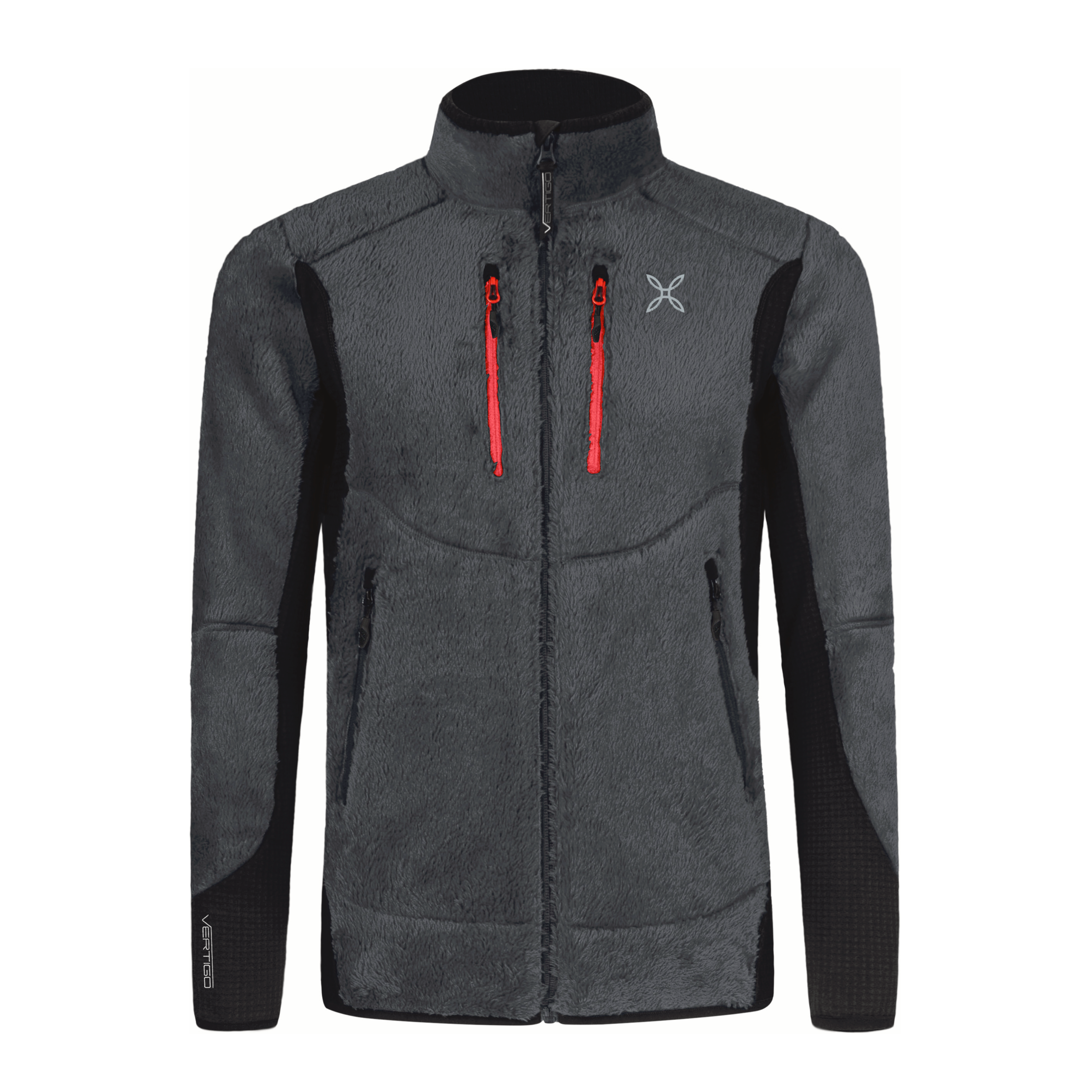 Maglia Nordic Fleece Uomo Antracite/Rosso